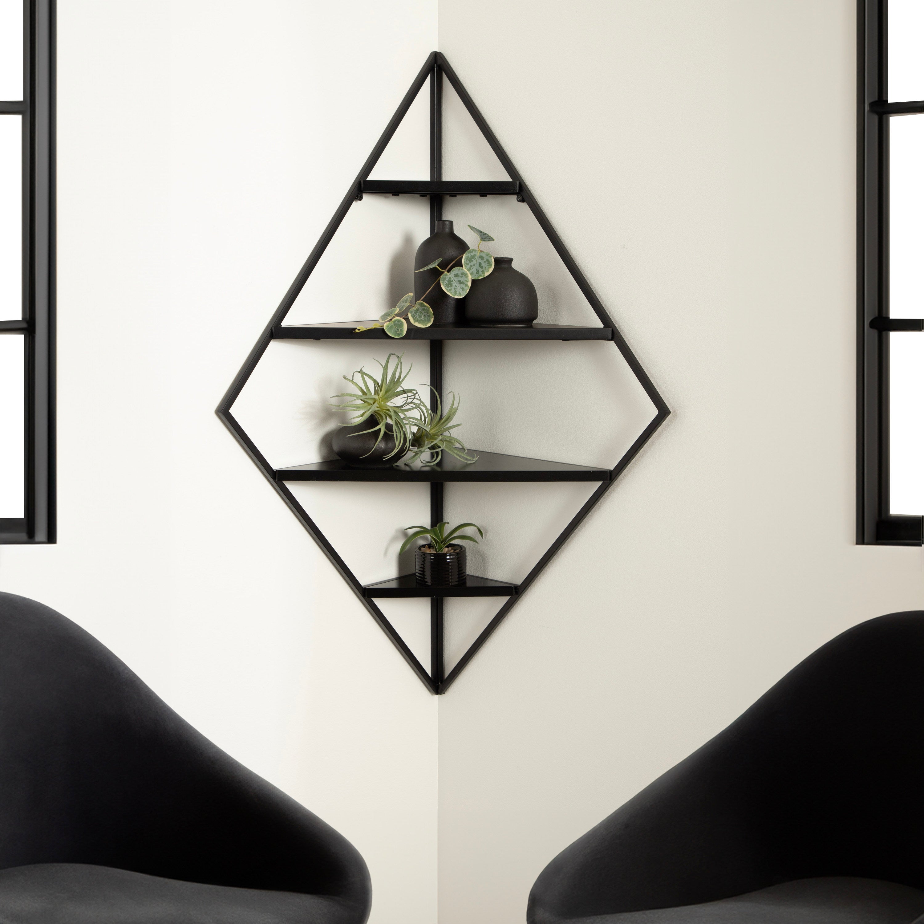 Accent Shelf Black 24x17x38 7