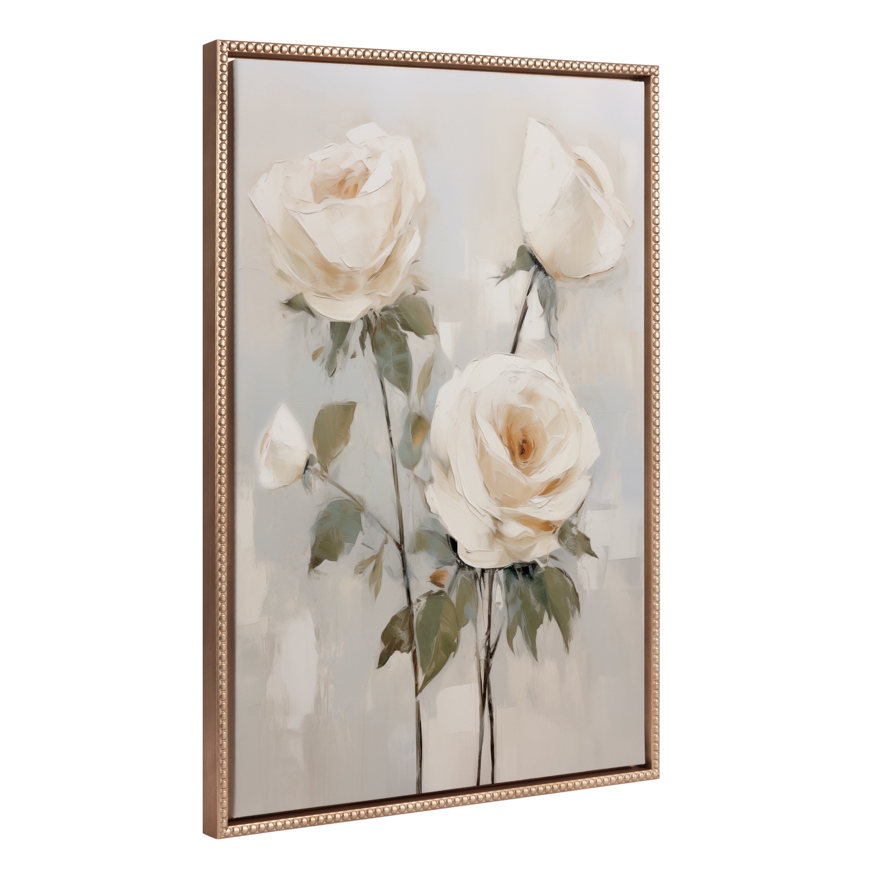 Framed Canvas 23x33 Sylvie Beaded Dark Gold 1