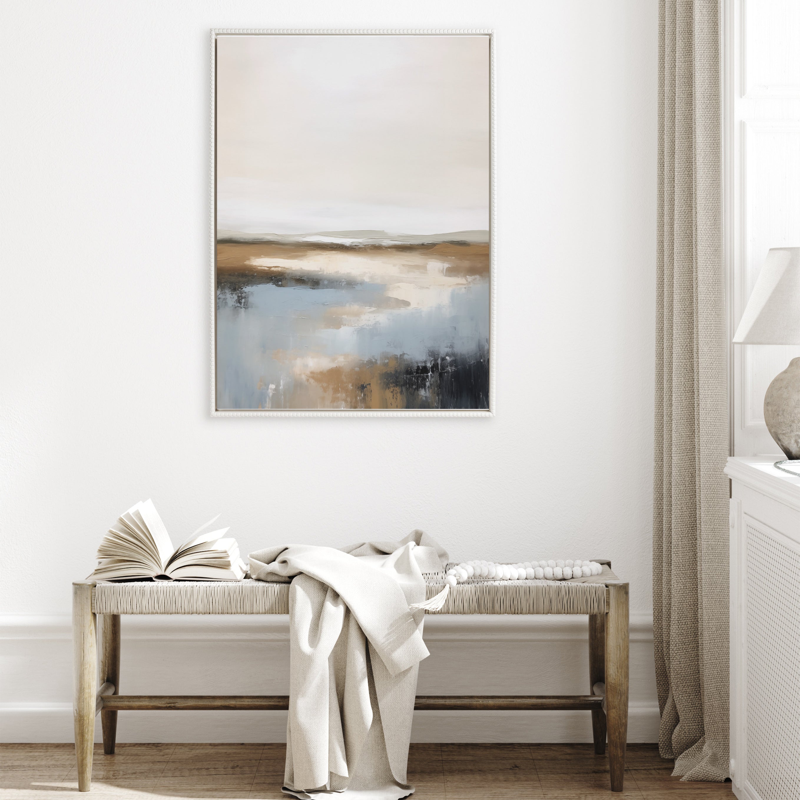 Framed Canvas 31.5x41.5 Sylvie Beaded White 6