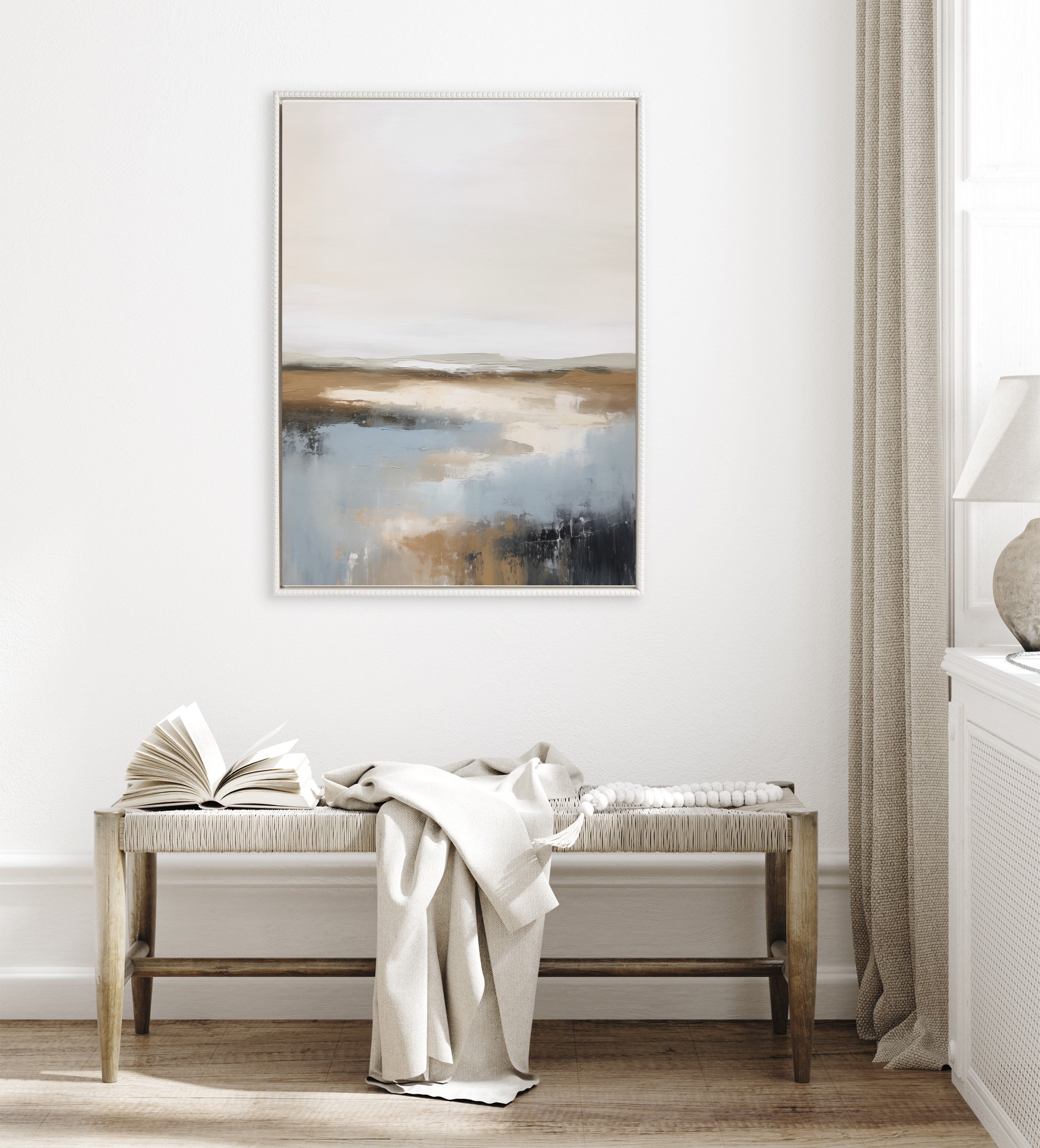 Framed Canvas 31.5x41.5 Sylvie Beaded White 6