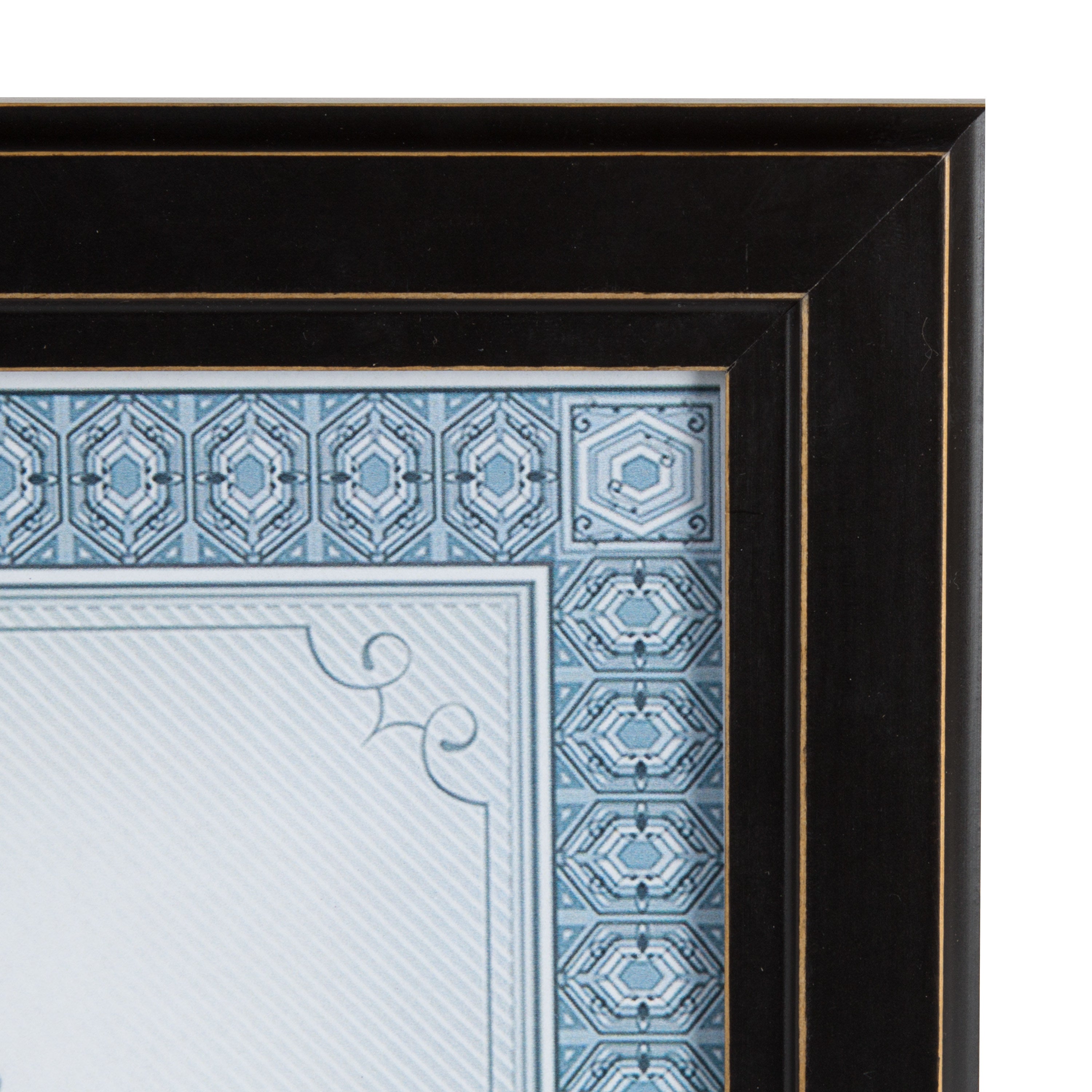Document Frame Distressed Black 8.5x11 4