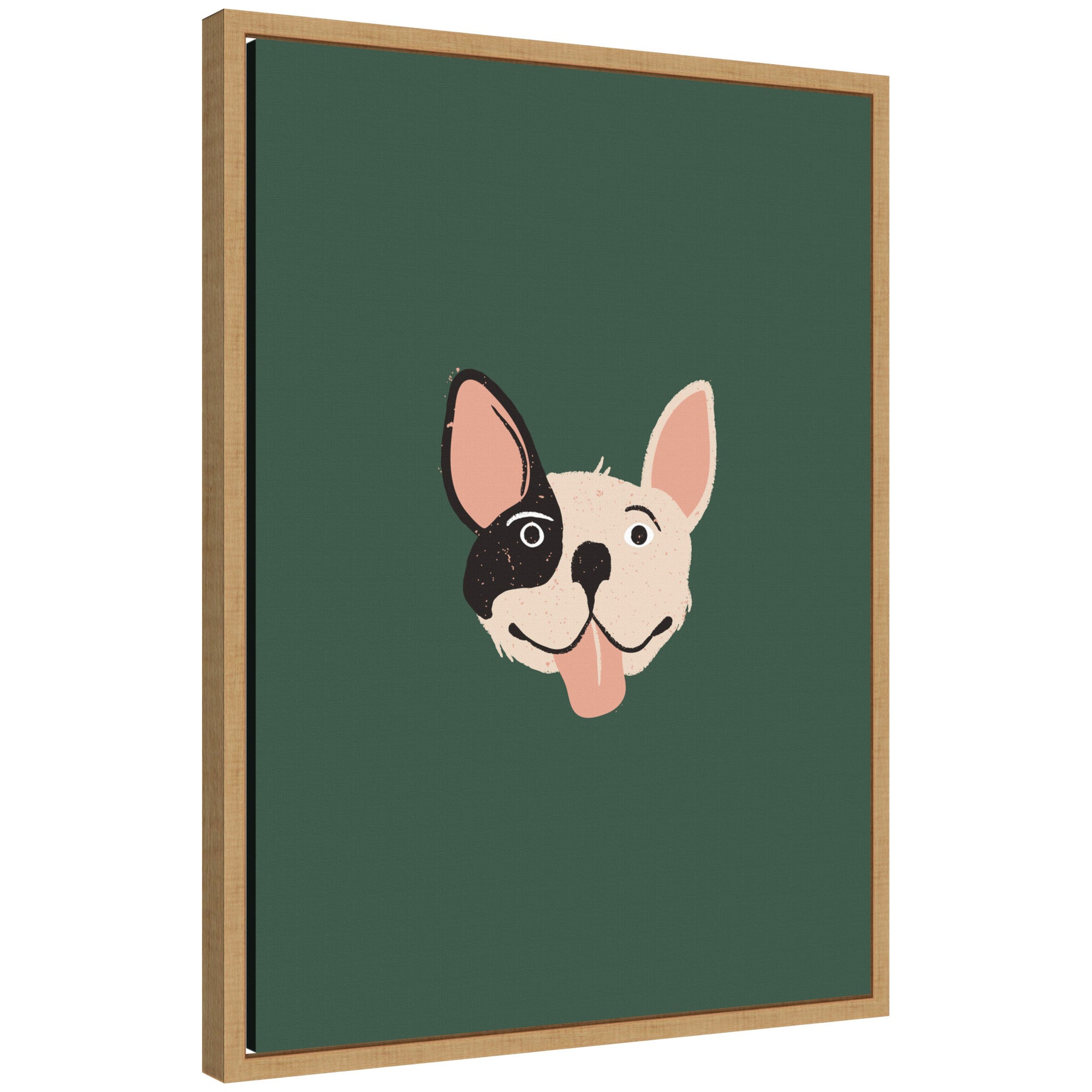French Bulldog Whimsical Dog Lover by Laura Moss Framed Canvas Wall Art Print