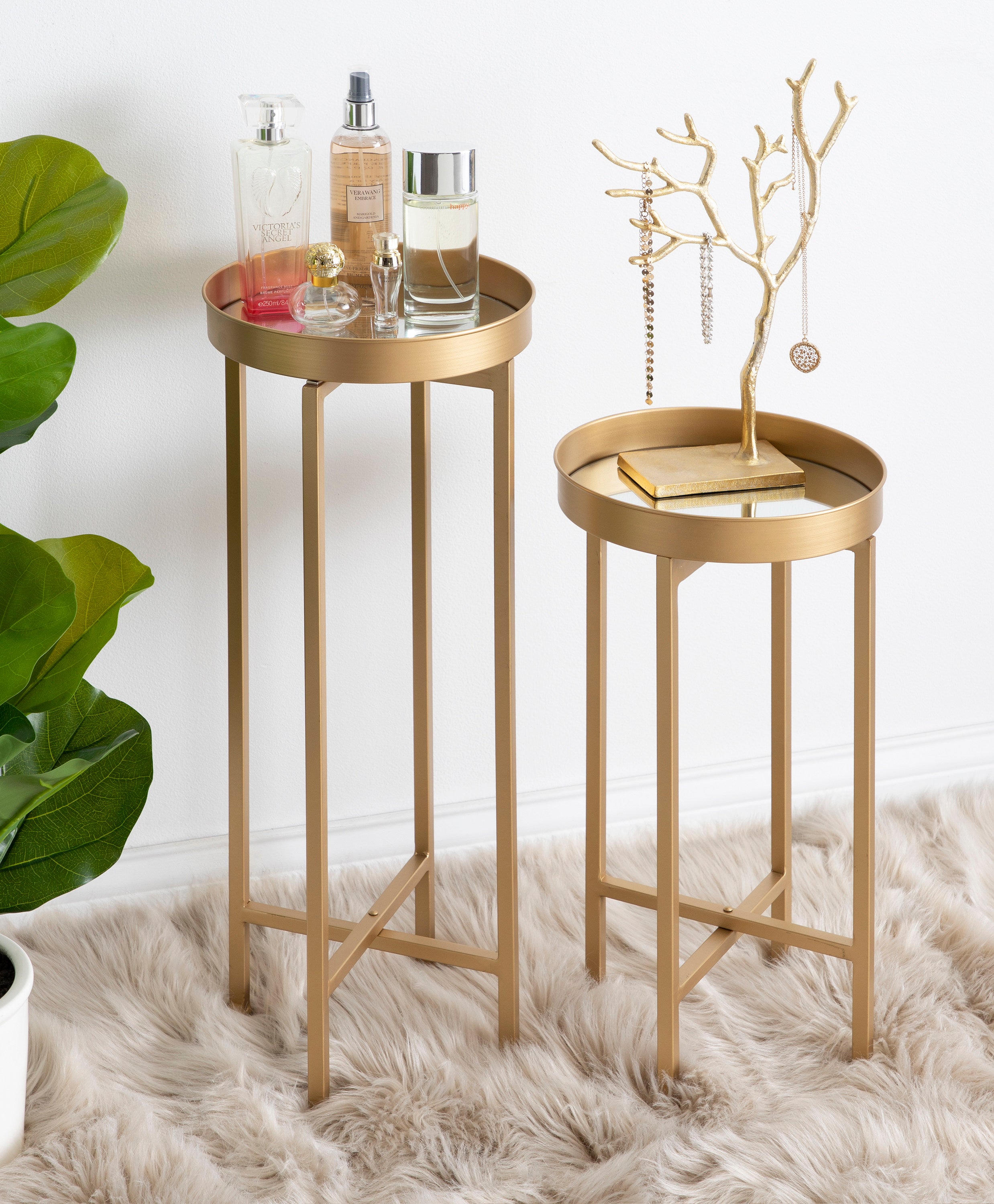 Nesting Table Gold 2 Piece 6