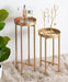 Nesting Table Gold 2 Piece 6