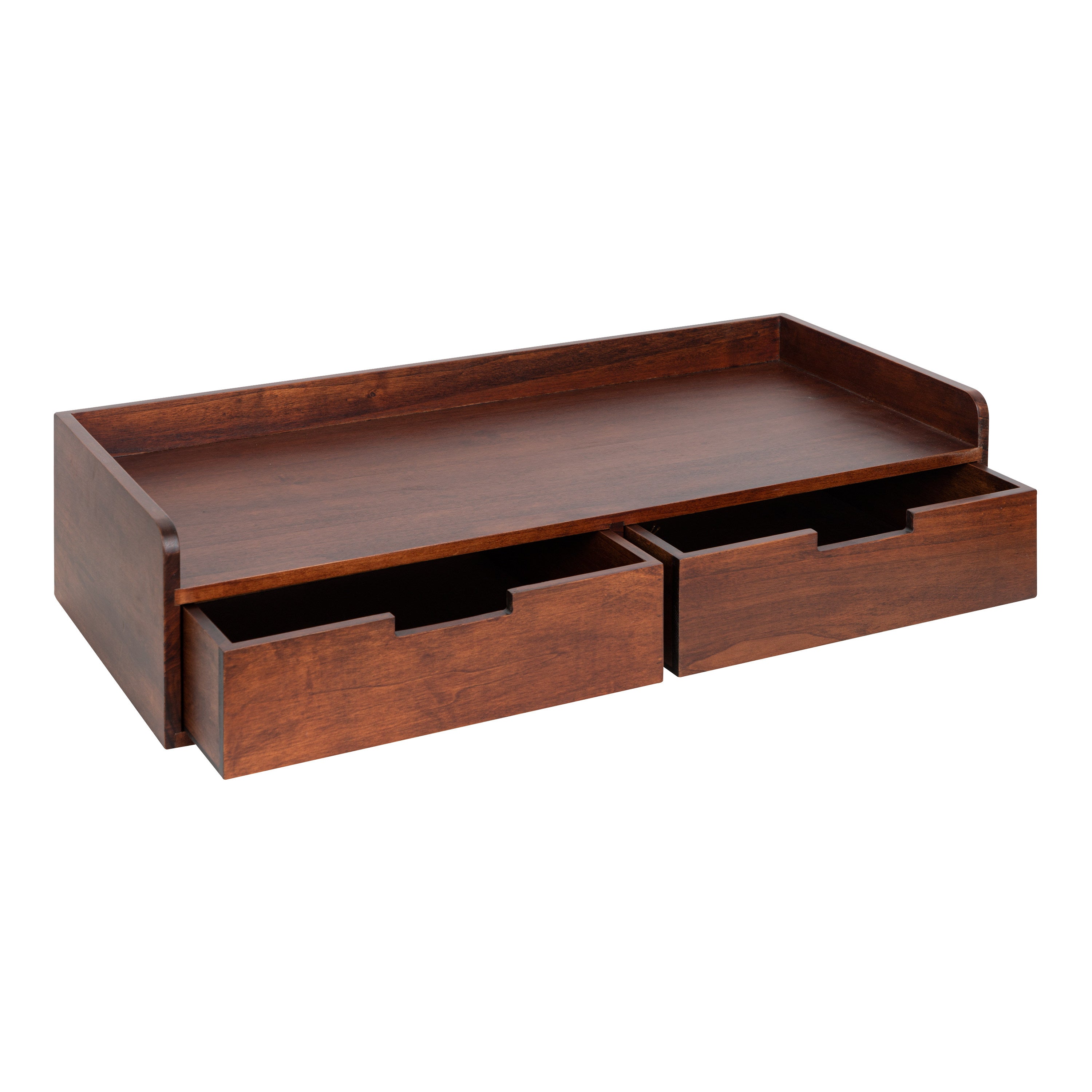 Floating Console Table Dark Brown 28x12x6.5 4