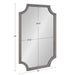 Scallop Mirror Distressed Gray 24x36 5