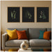 Framed Art Set 3 Piece Set 17x21 Belvedere Bronze 6