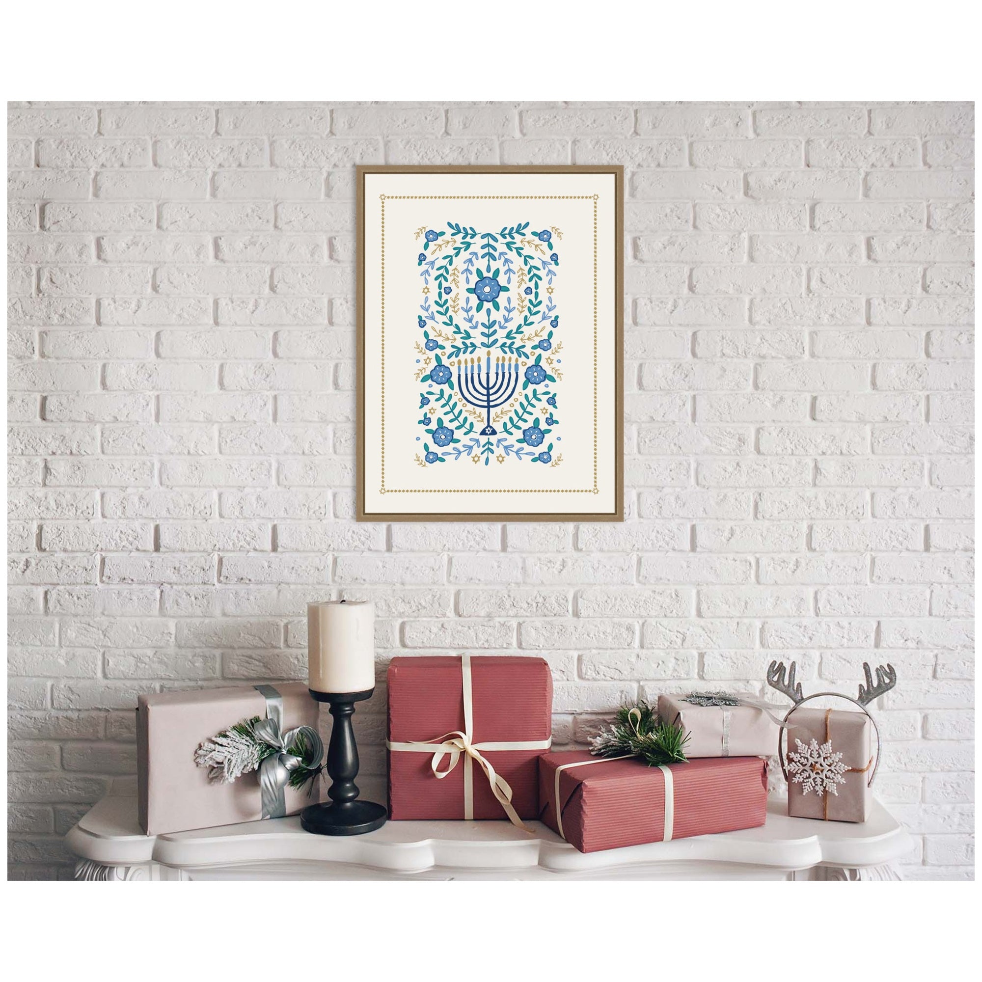 Framed Canvas Sylvie Dark Gold 18x24 5
