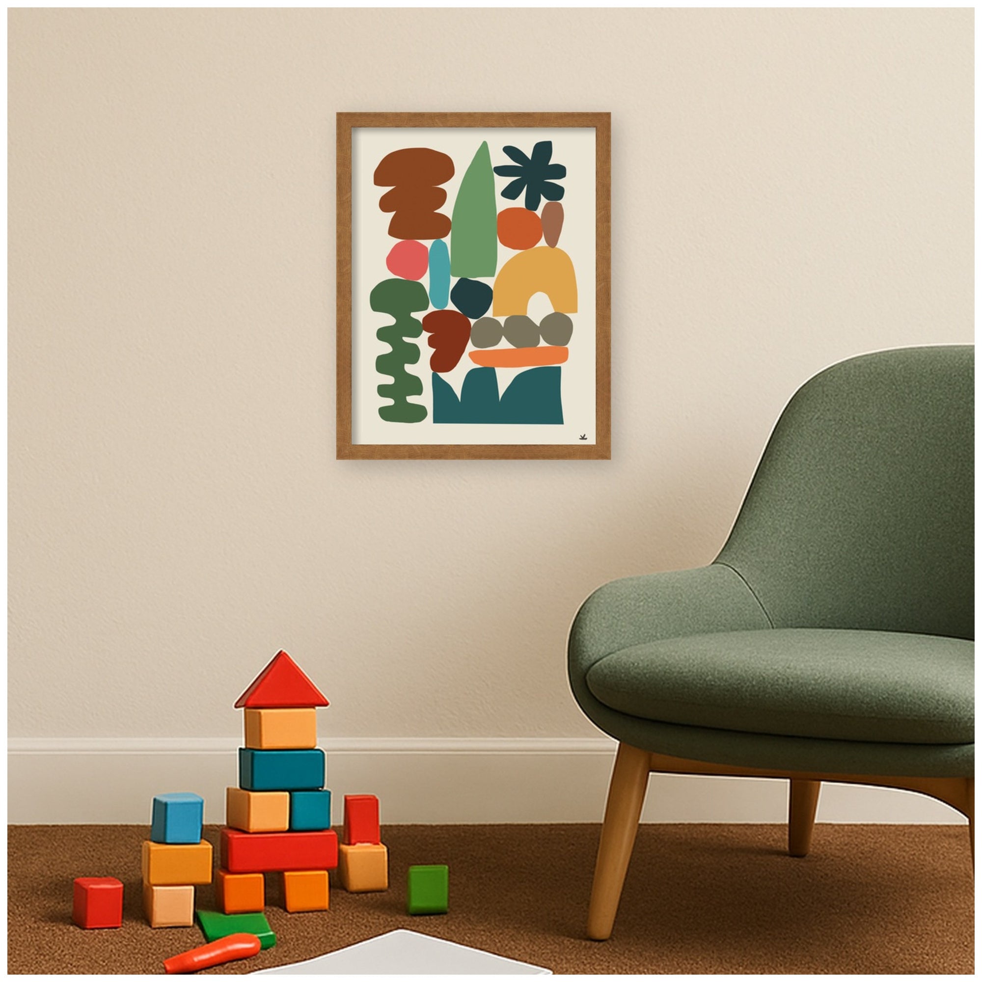 Night Chords 1 by Kelly Knaga Framed Mounted Canvas Wall Art Print
