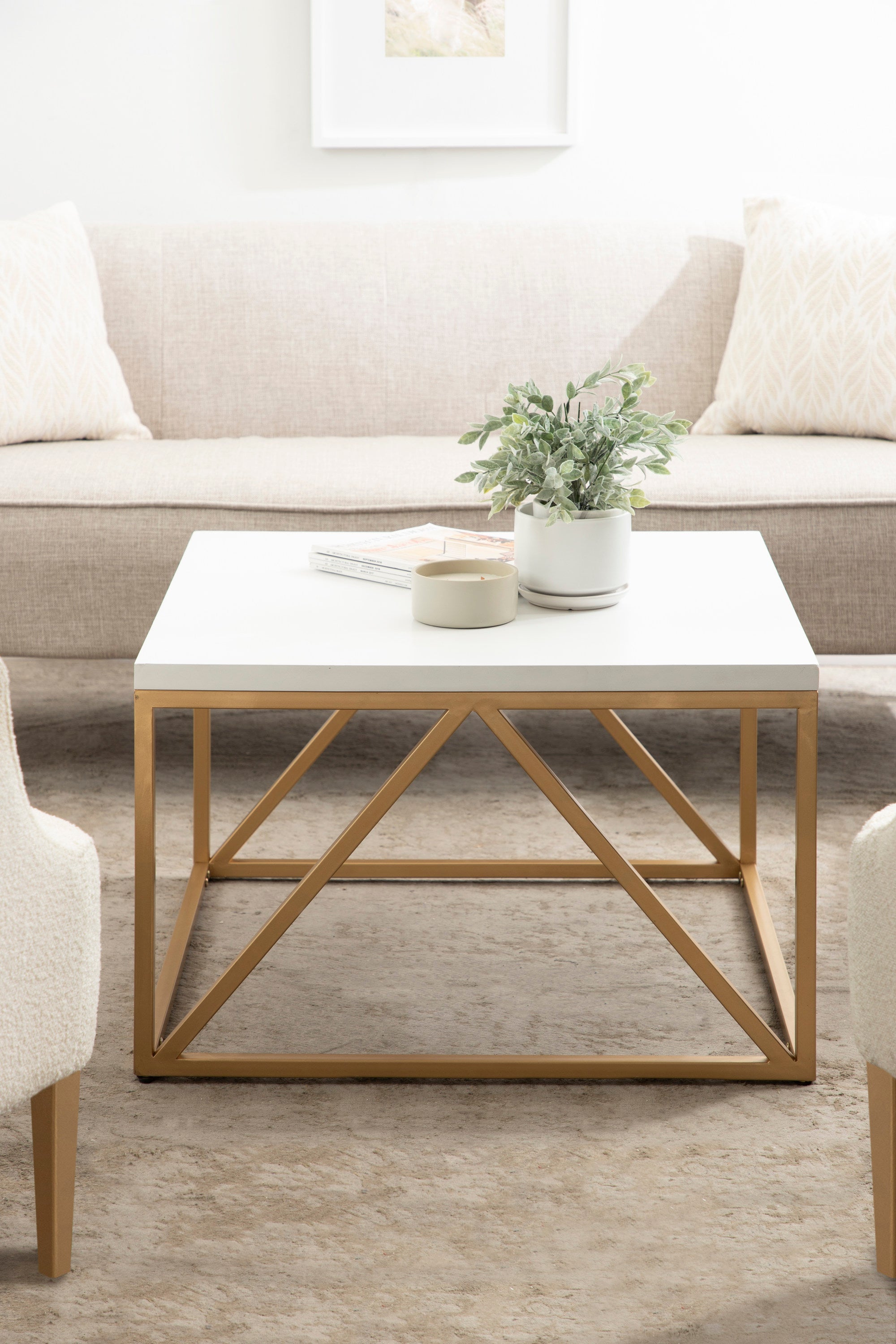 Kaya Wood and Metal Coffee Table