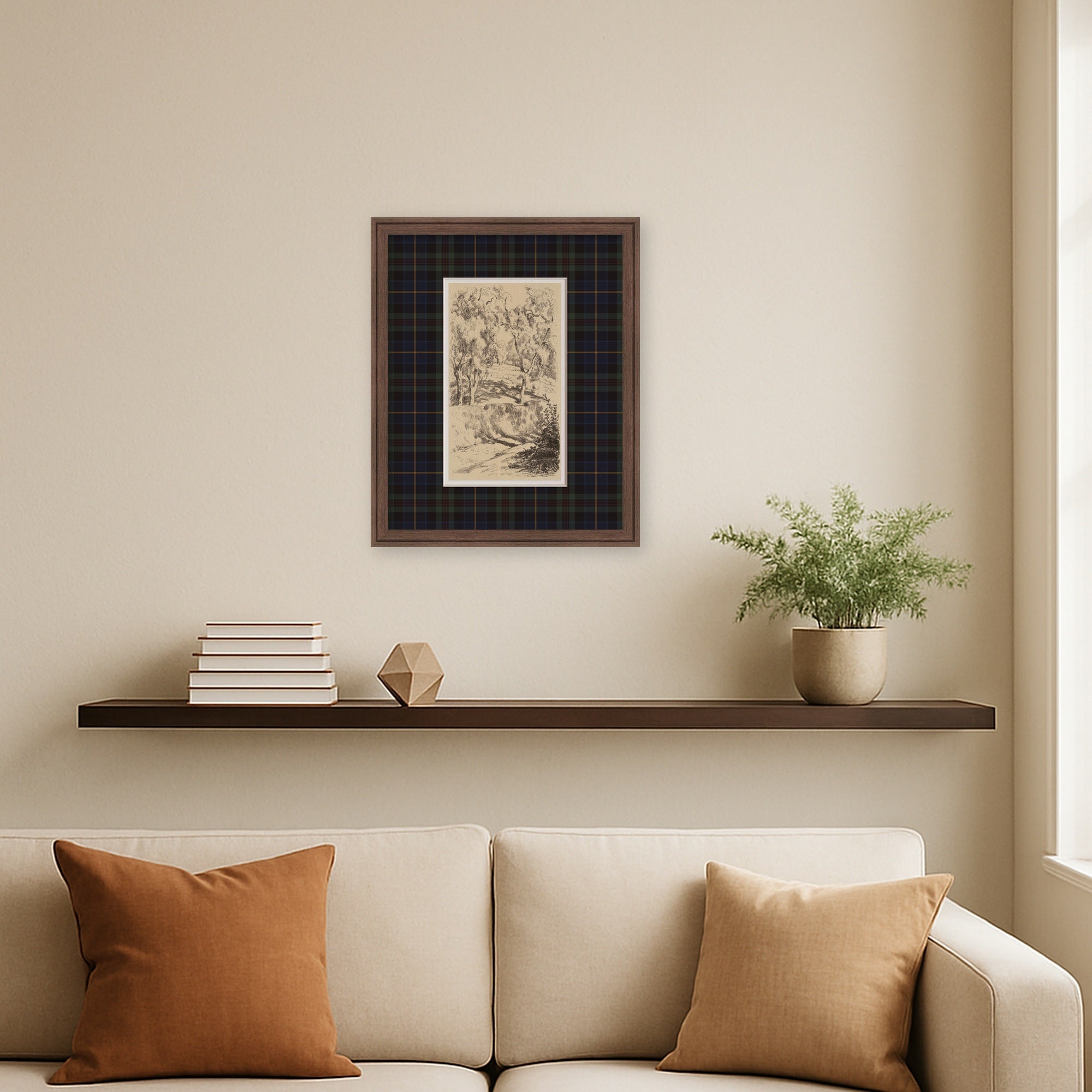 Framed Art Florence Medium Brown 18x22 6