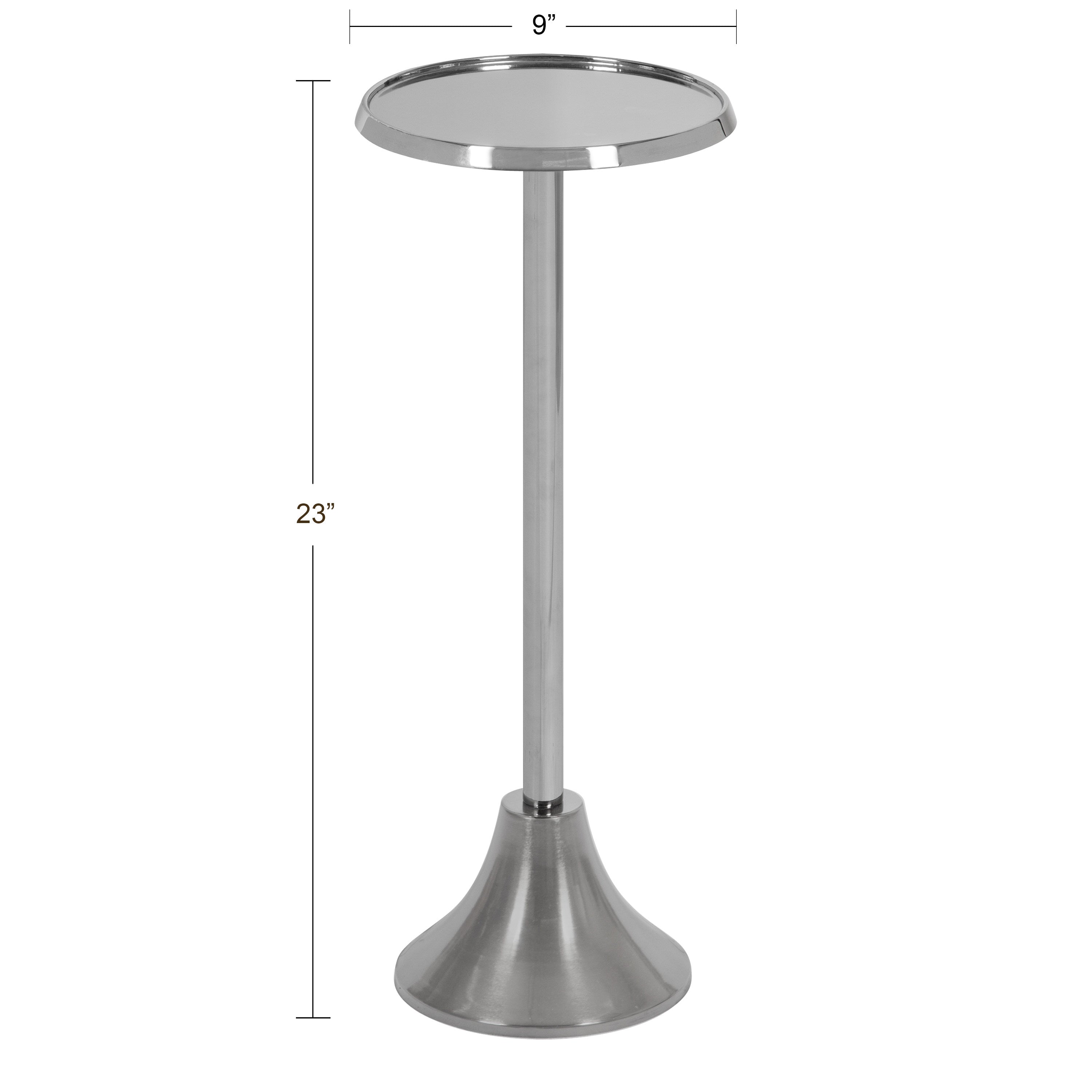Drink Table Silver 9x9x23 2