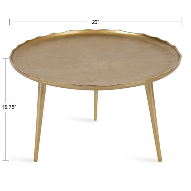 Coffee Table 26x26x16 Gold 2