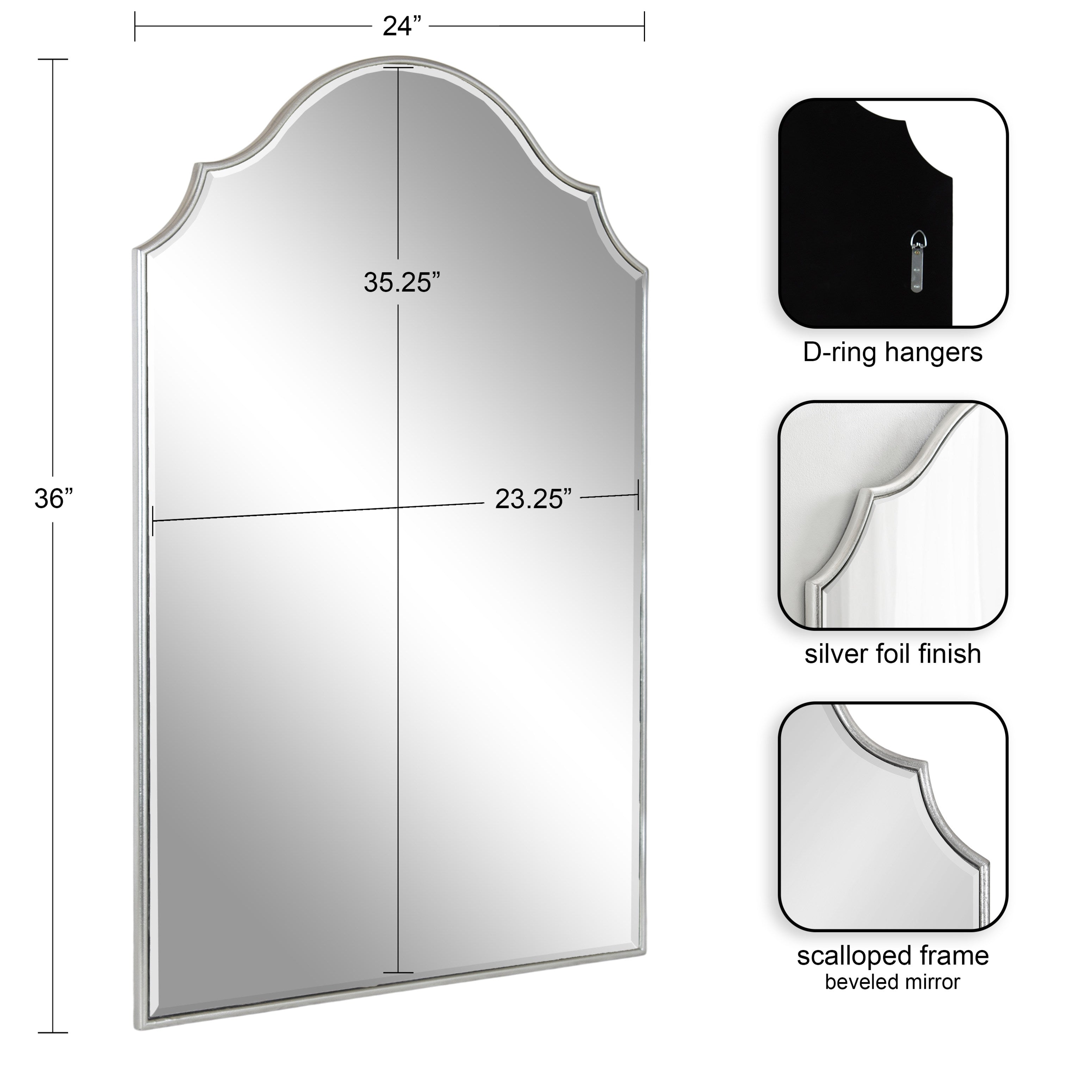 Arch Mirror Silver 24x36 2