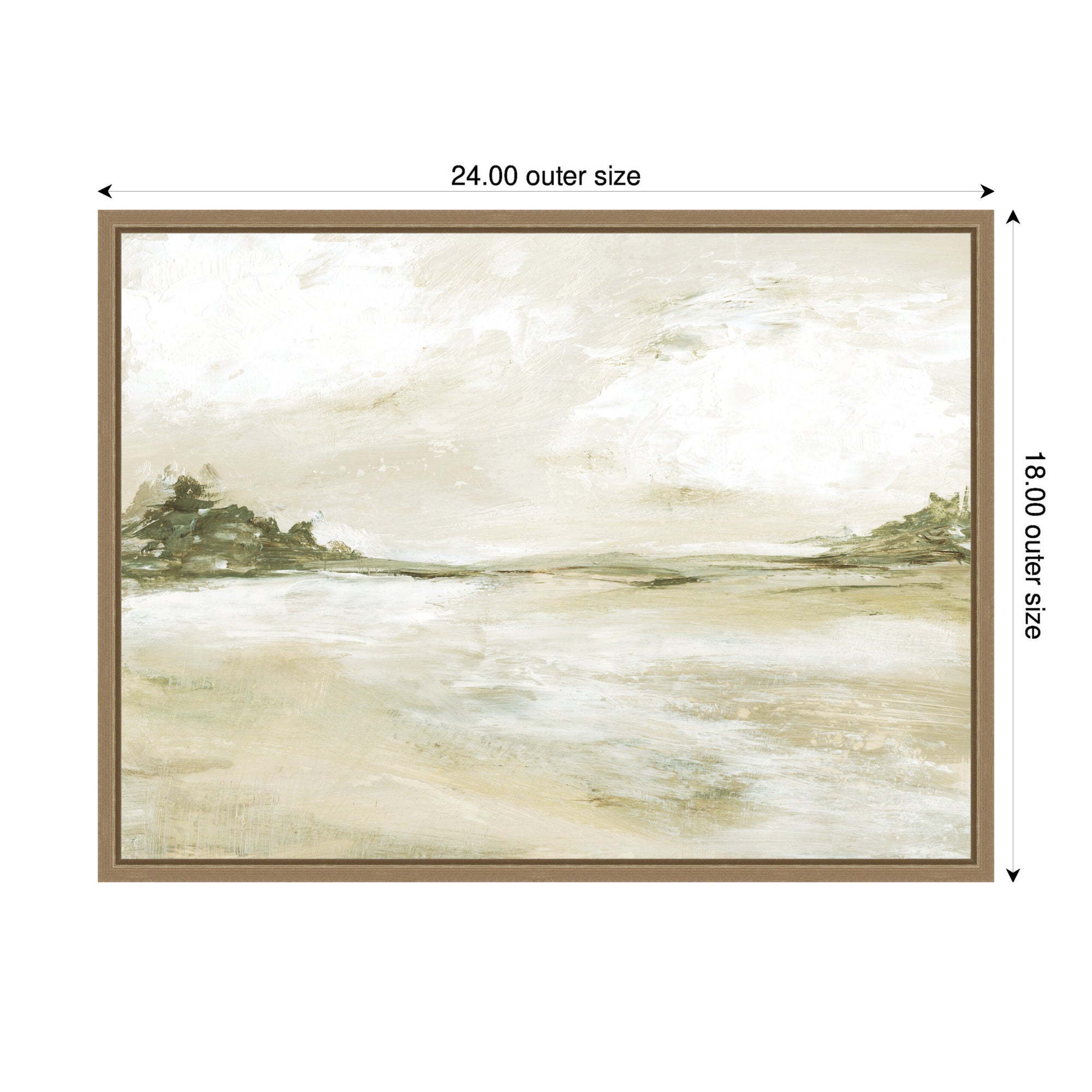 Framed Canvas 24x18 Sylvie Dark Gold 2