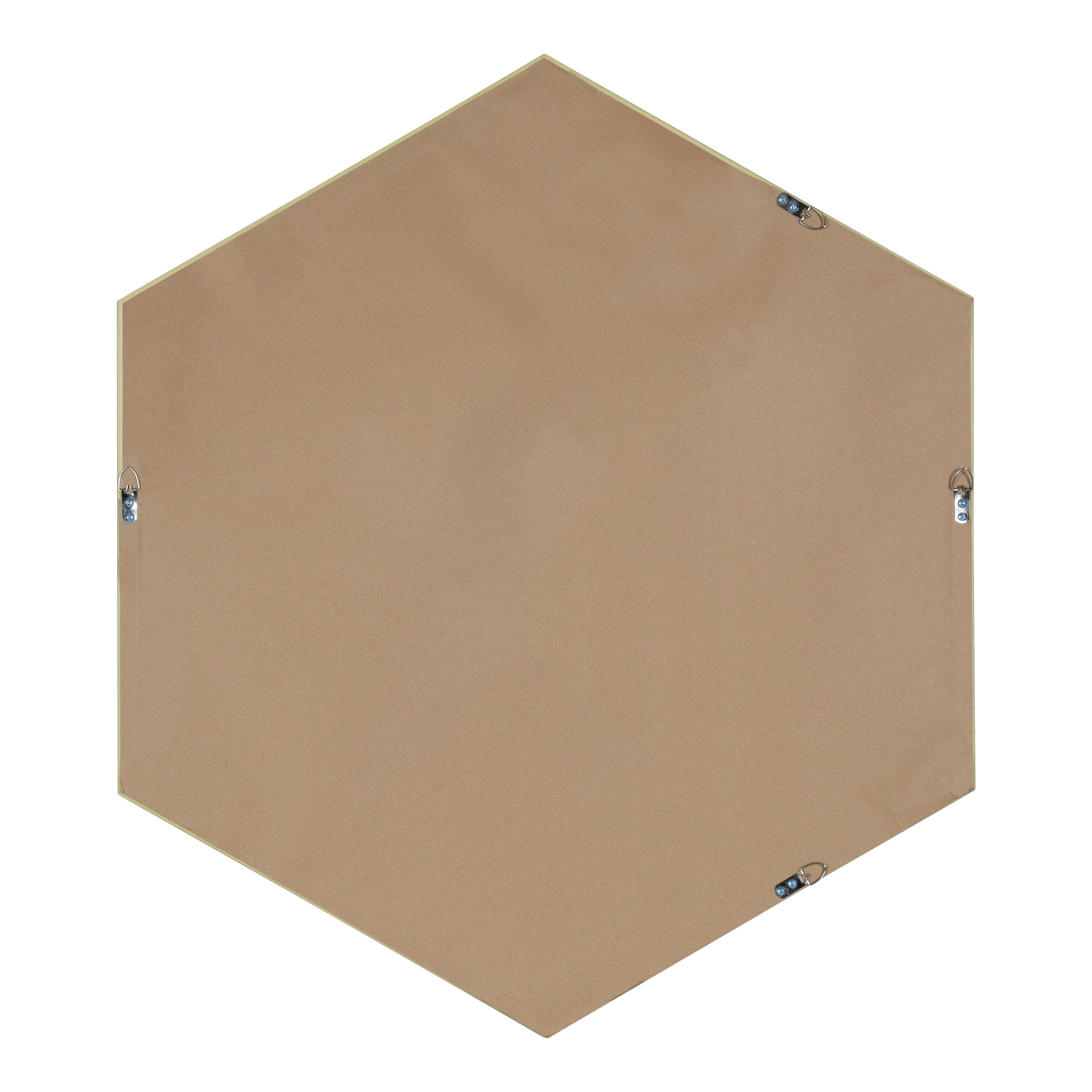 Hexagon Mirror Walnut Brown 30x30 4