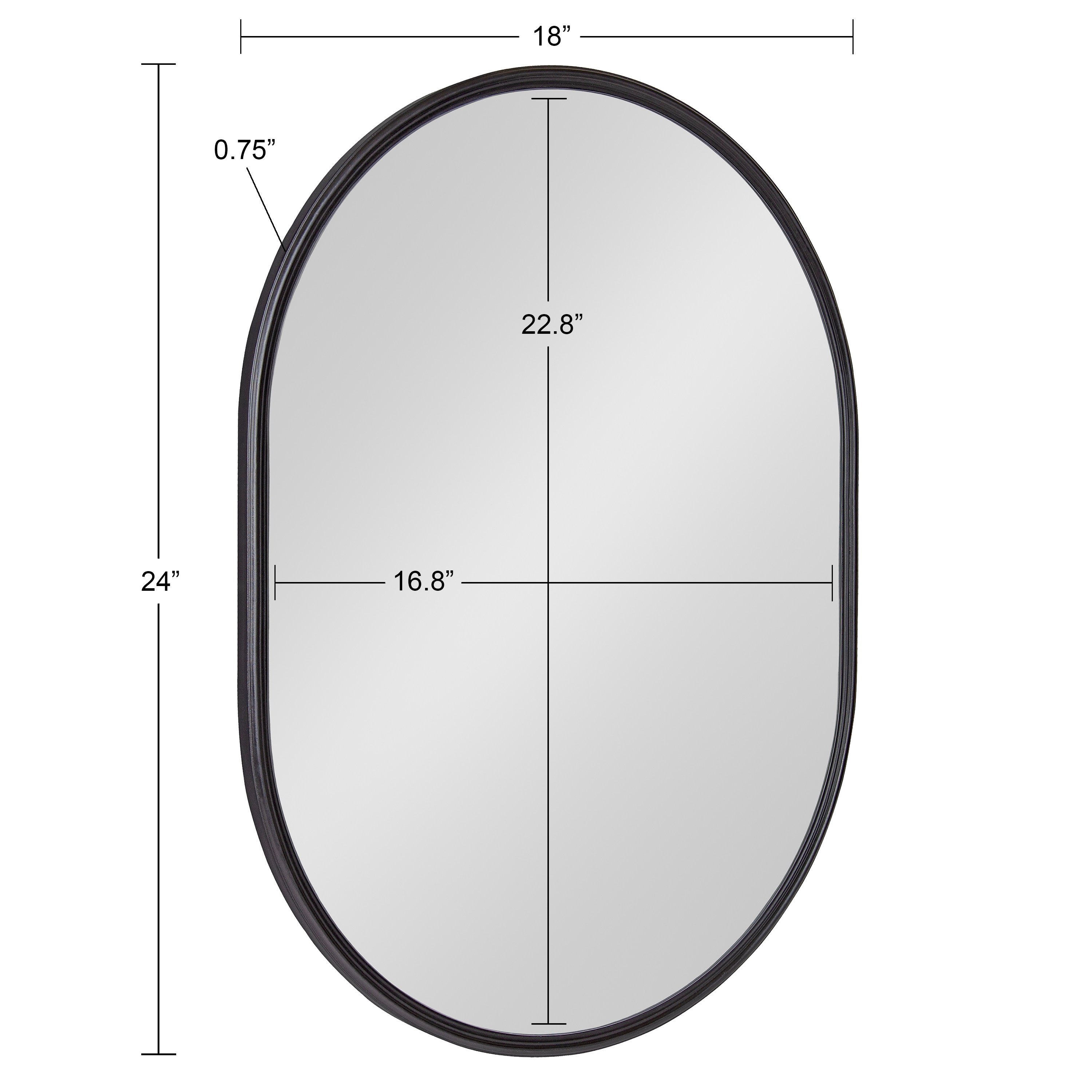 Capsule Mirror Black 18x24 5