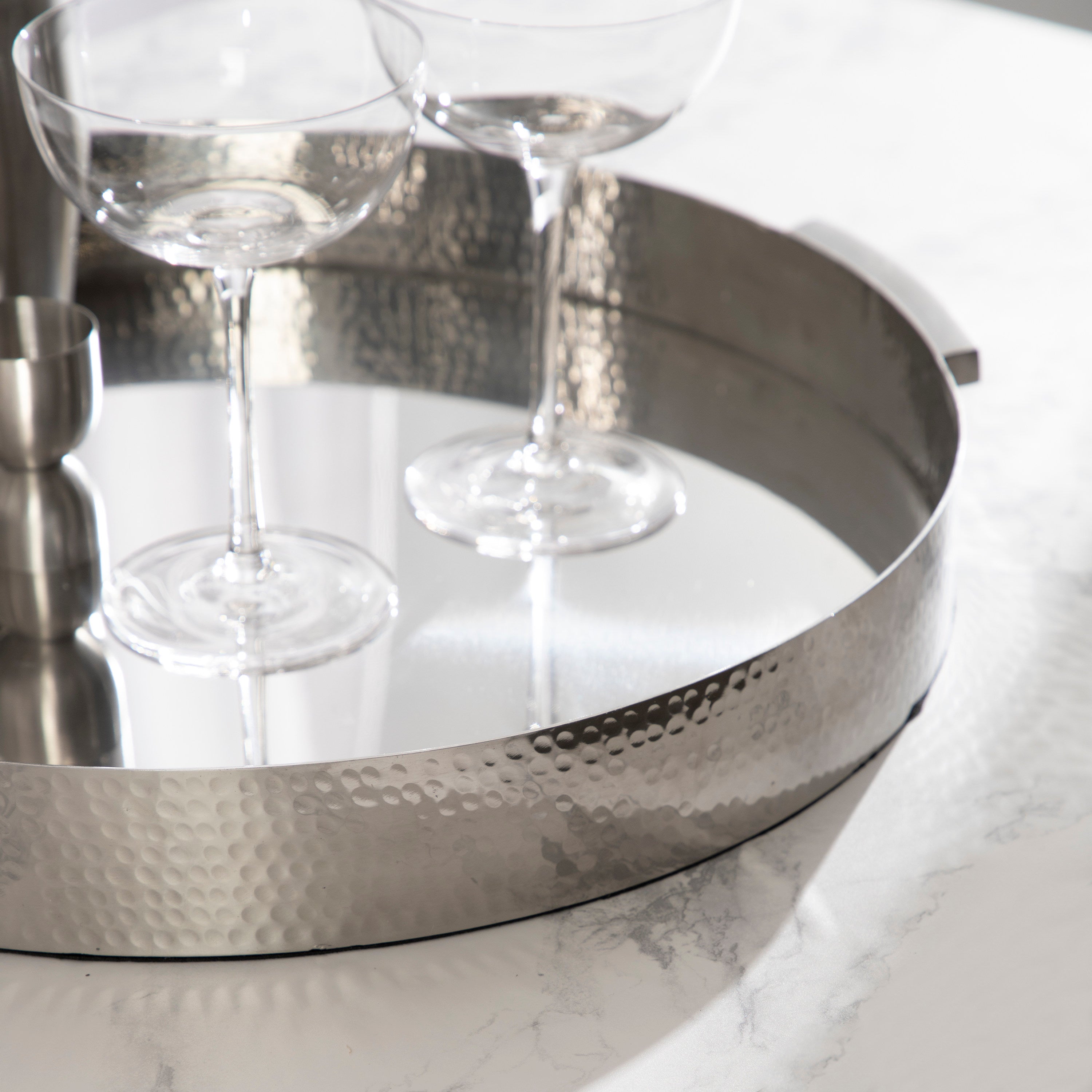 Single Tray 17" Diameter Silver 8