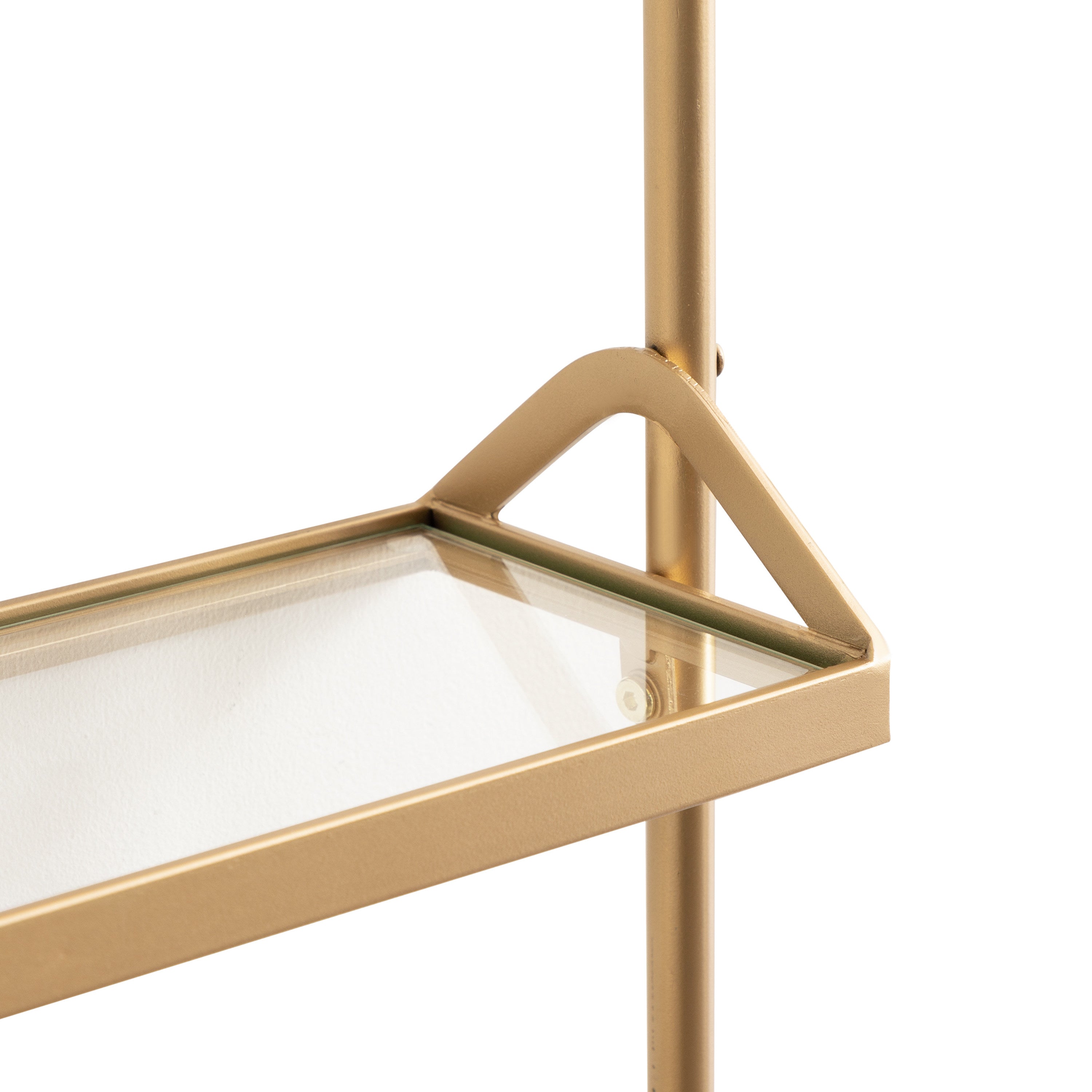 Accent Shelf Gold 18x6x30 3