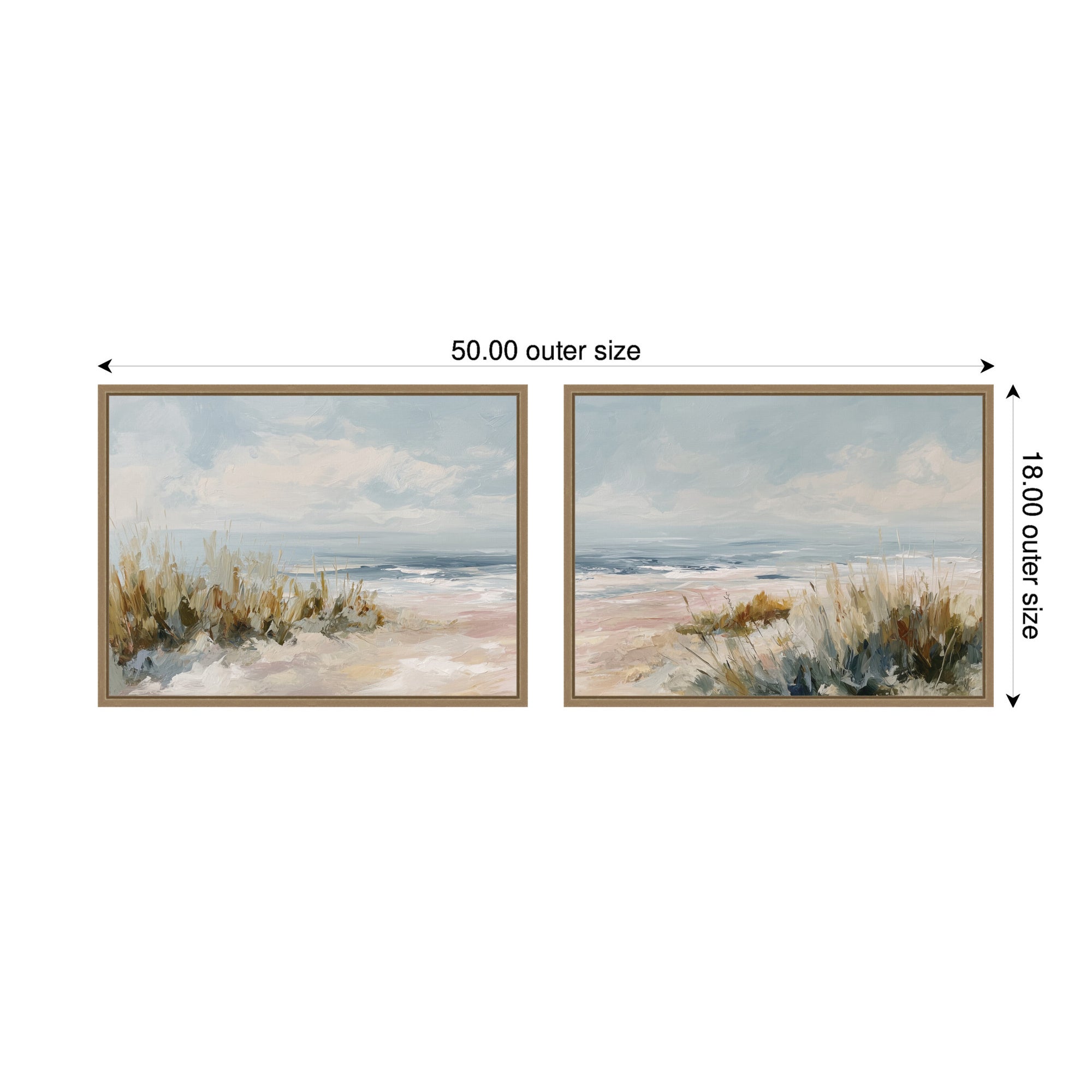 Art Set 2 Piece Set 18x24 Sylvie Dark Gold 2