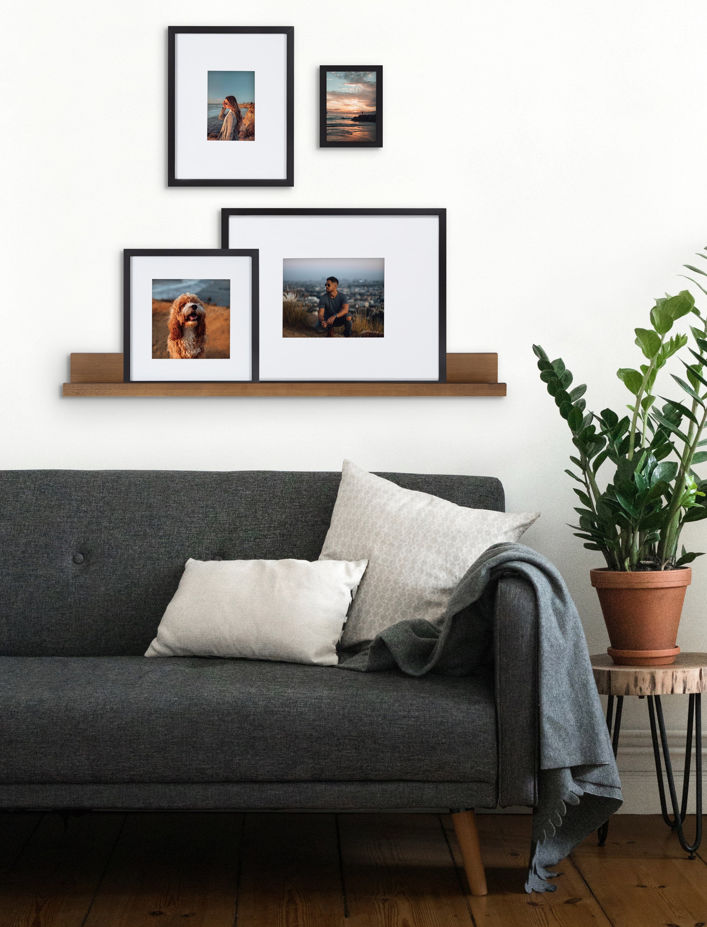 Frame Box Set Rustic Brown Black 5 Piece 7
