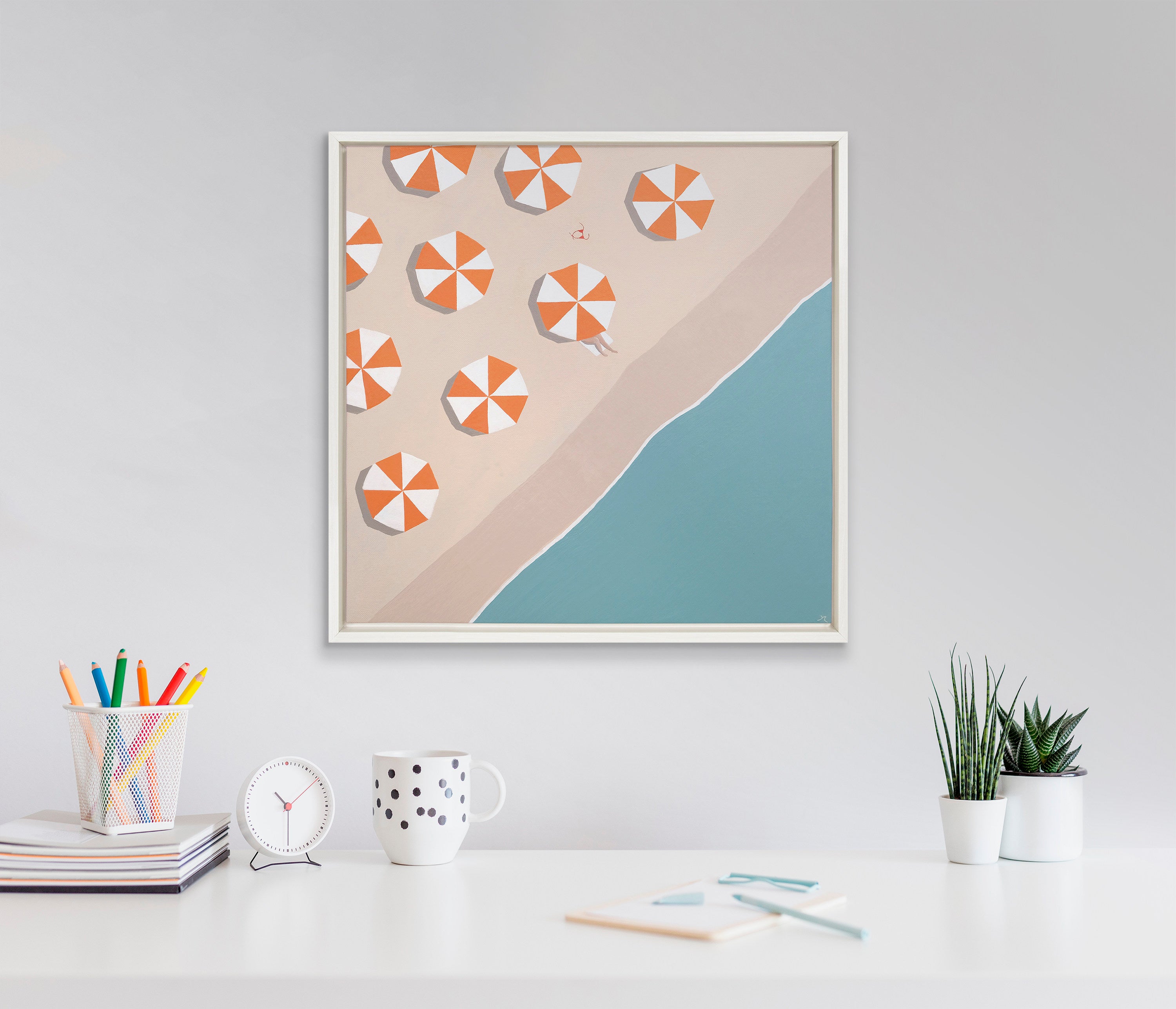 Sylvie The Early Bird Framed Canvas by Rachel Bolgov