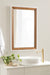 Rectangle Mirror Rustic Brown White 24x36 6