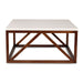 Coffee Table White Walnut Brown 36x36x18 2