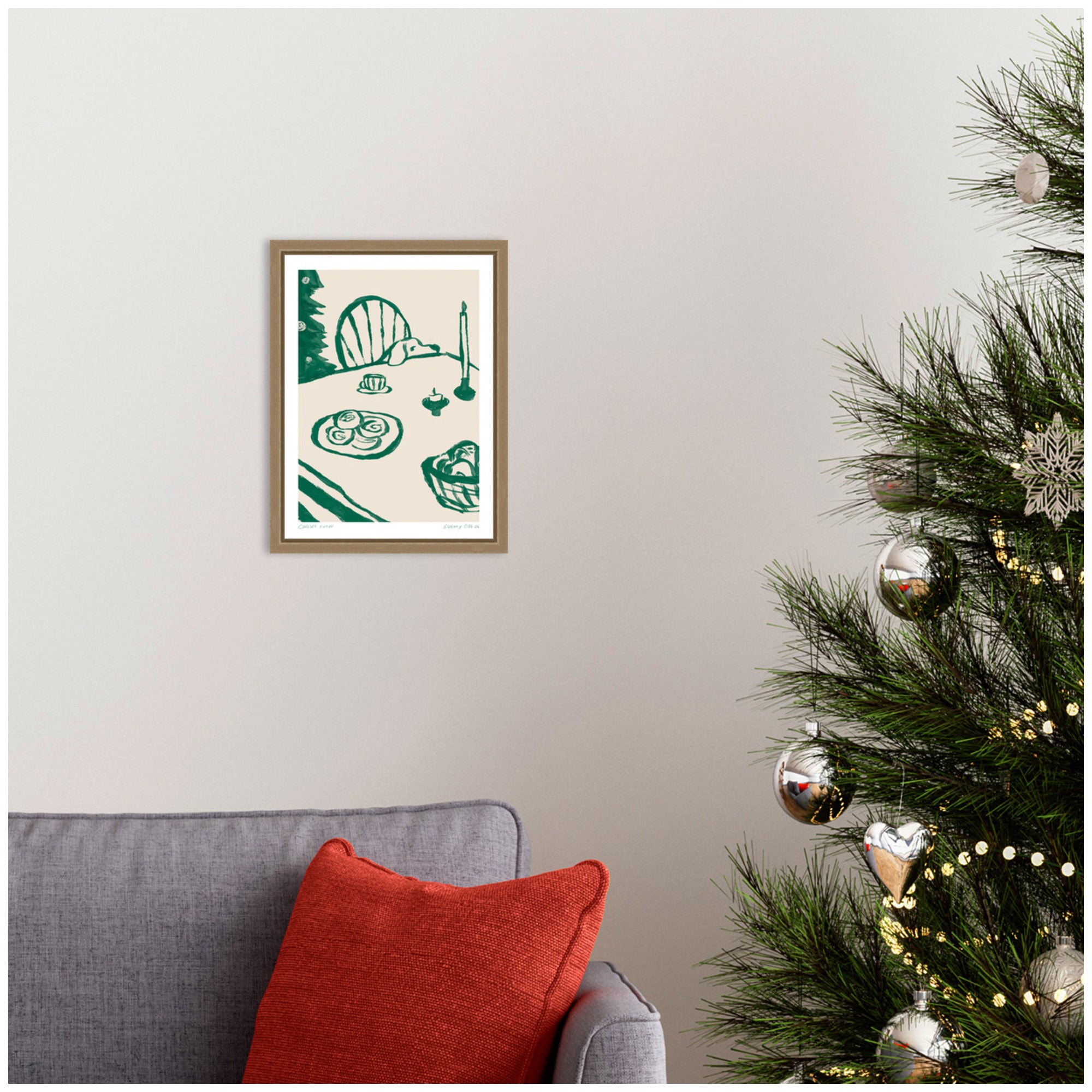 Framed Canvas Sylvie Dark Gold 10x13 5