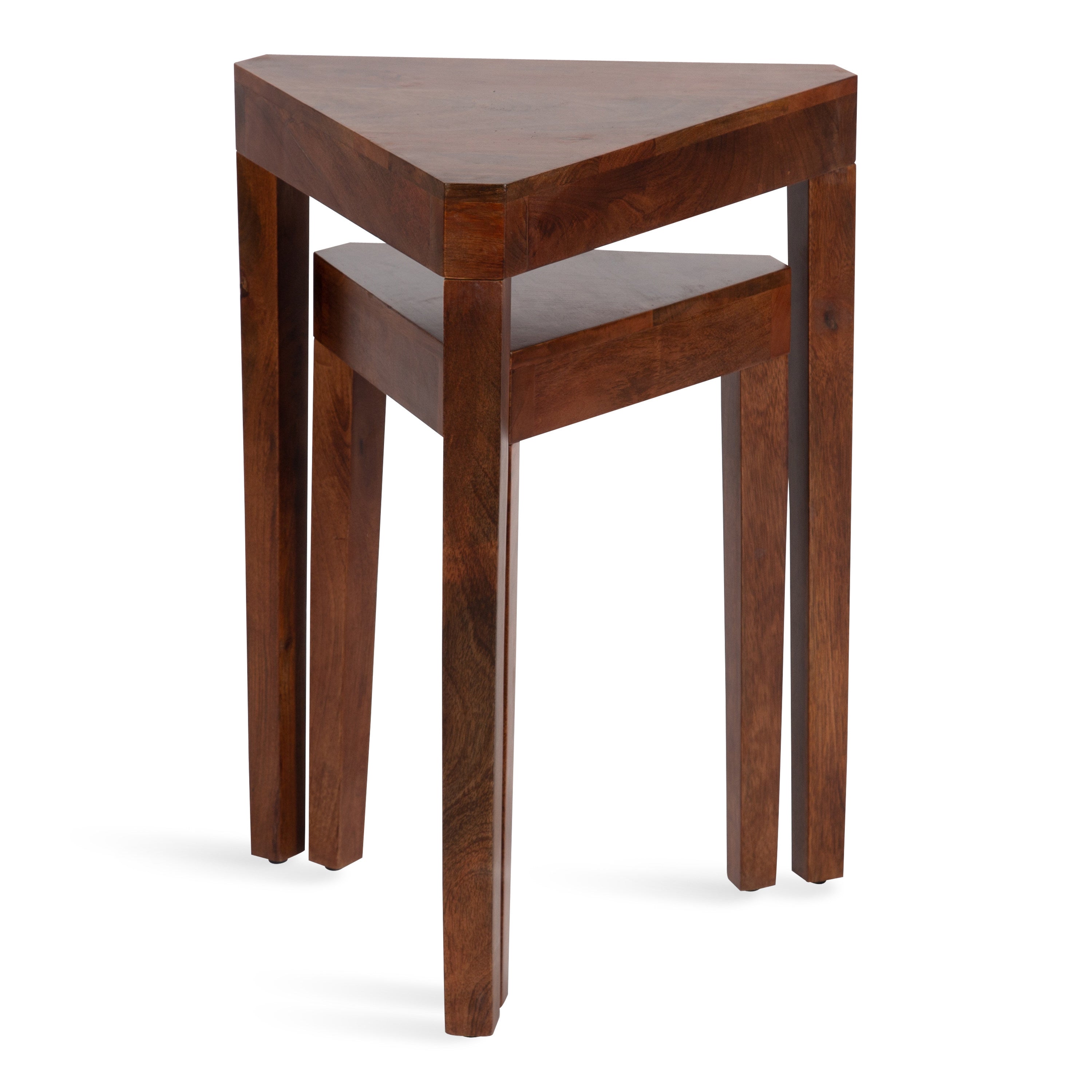 Nesting Table Walnut Brown 2 Piece 2