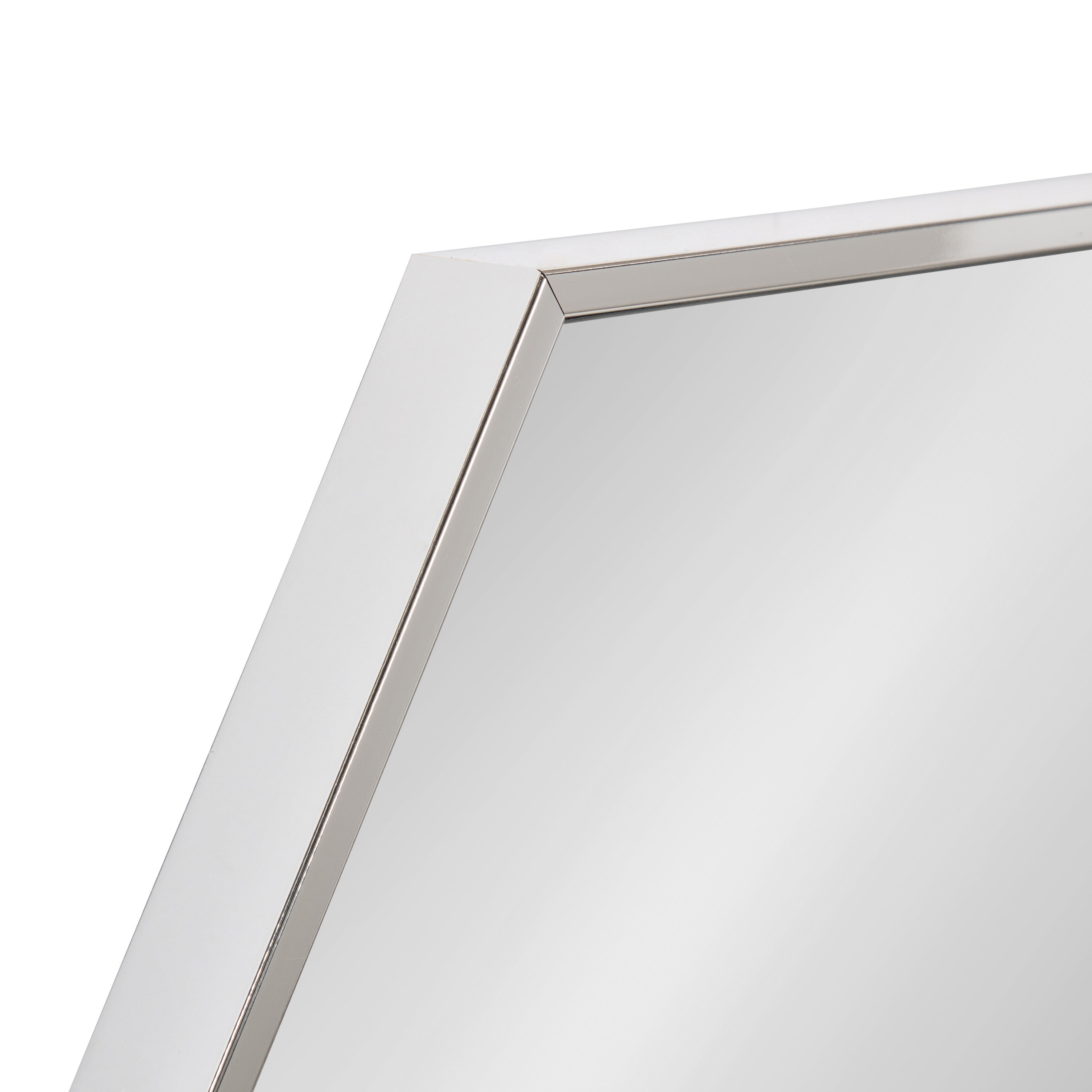 Hexagon Mirror Silver 22x31 3