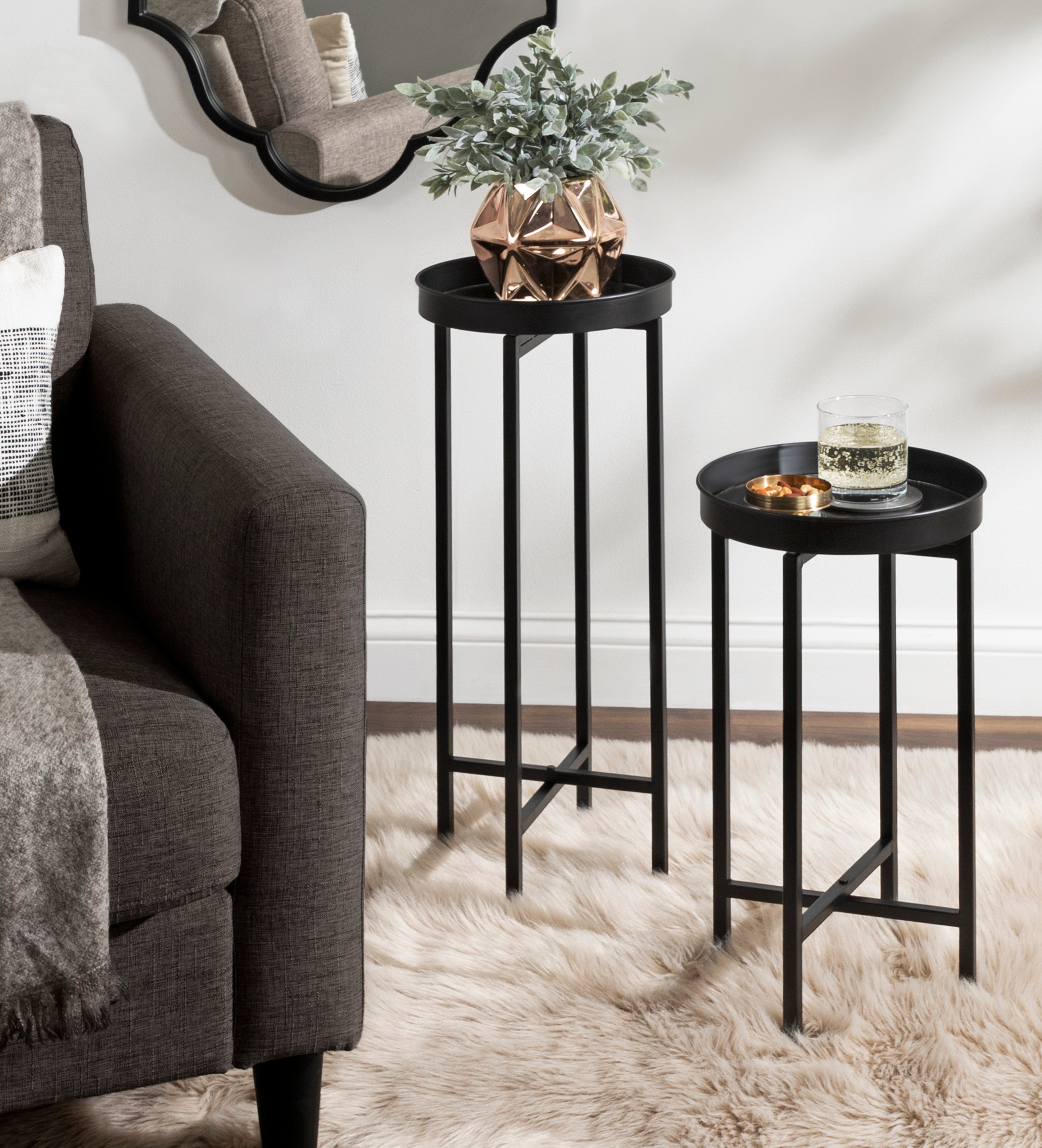 Nesting Table Black 2 Piece 6