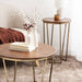 Side Table Walnut Brown Gold 16x16x24 7