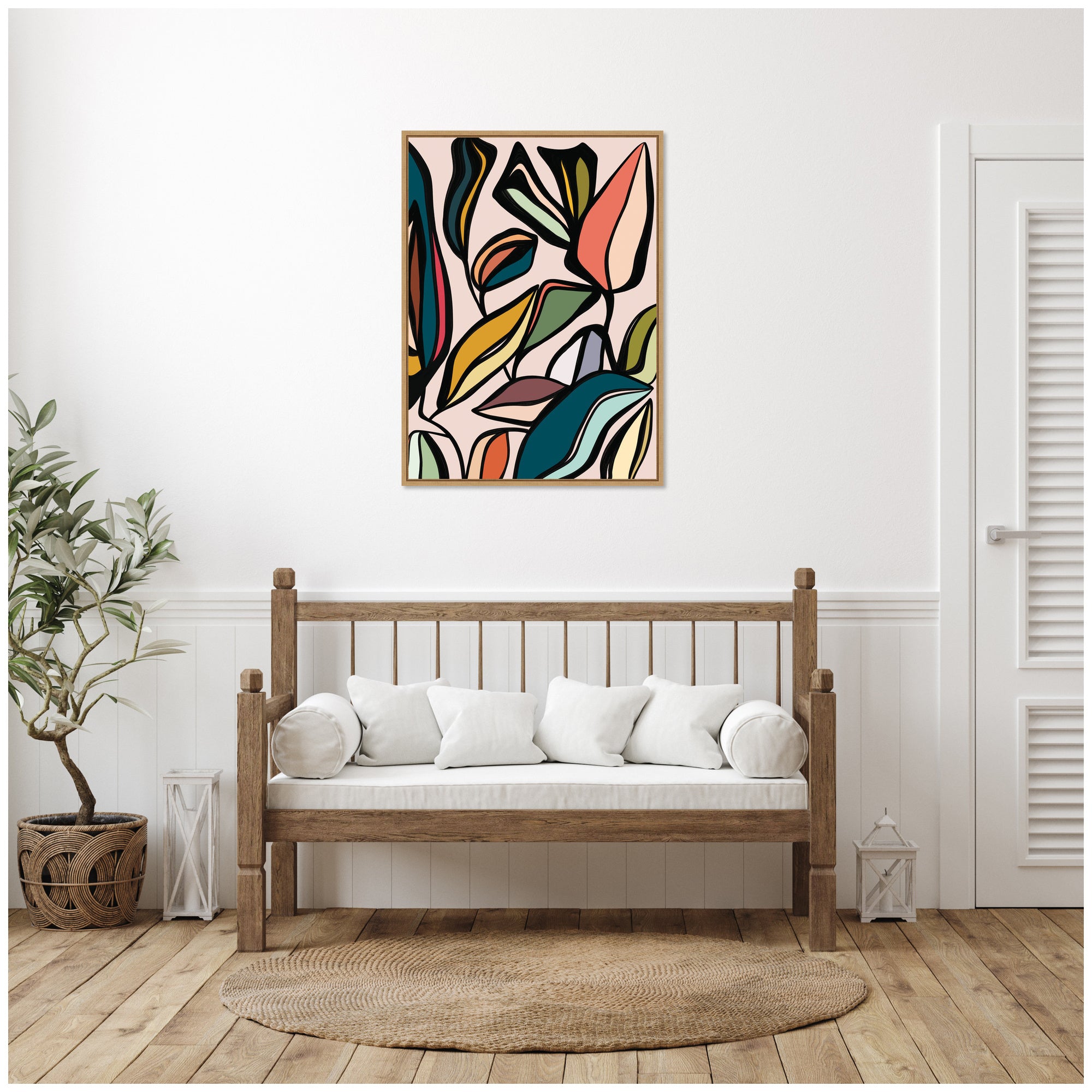 Fanciful Ficus Expansion by Alicia Bock Framed Canvas Wall Art Print