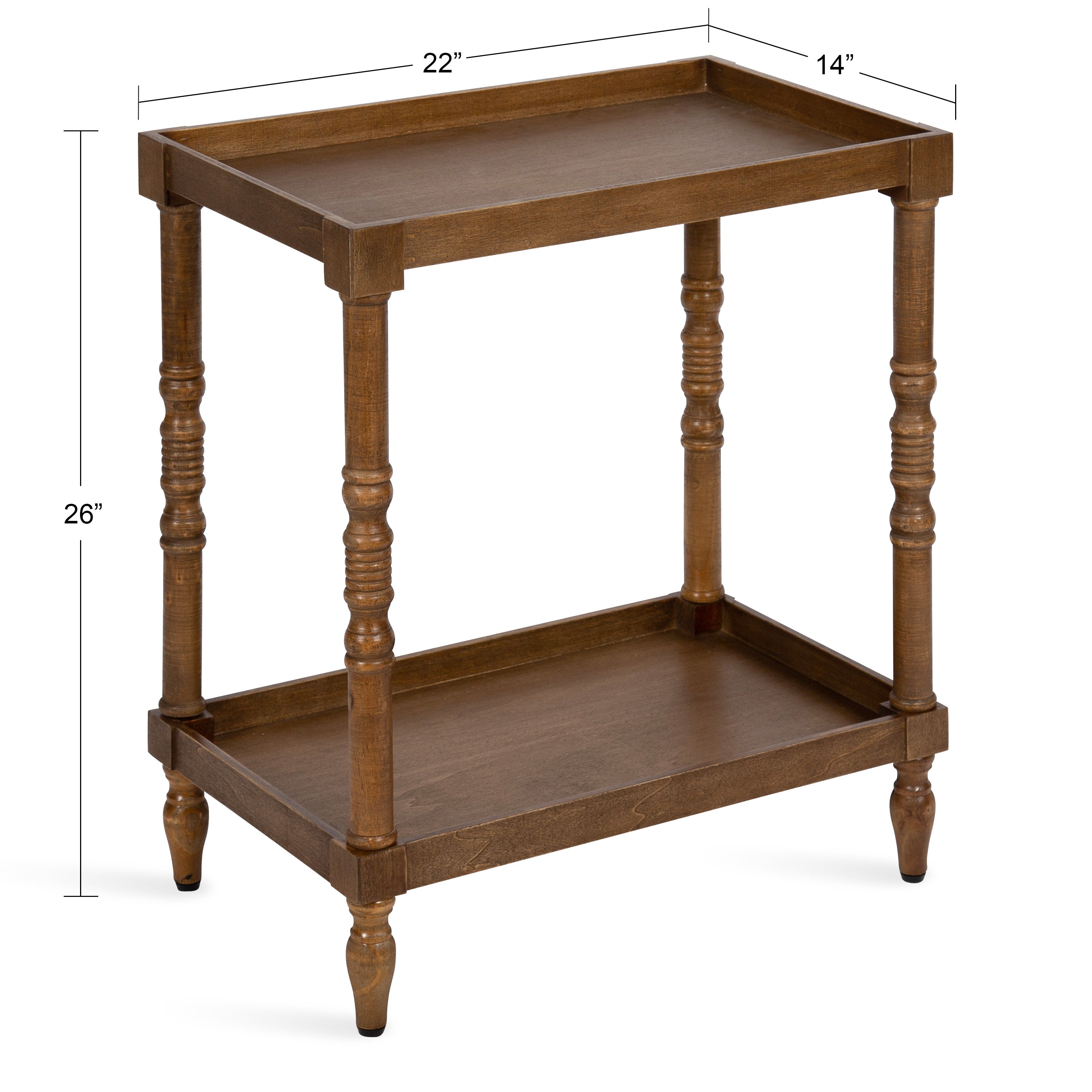 Side Table Rustic Brown 22x14x26 2