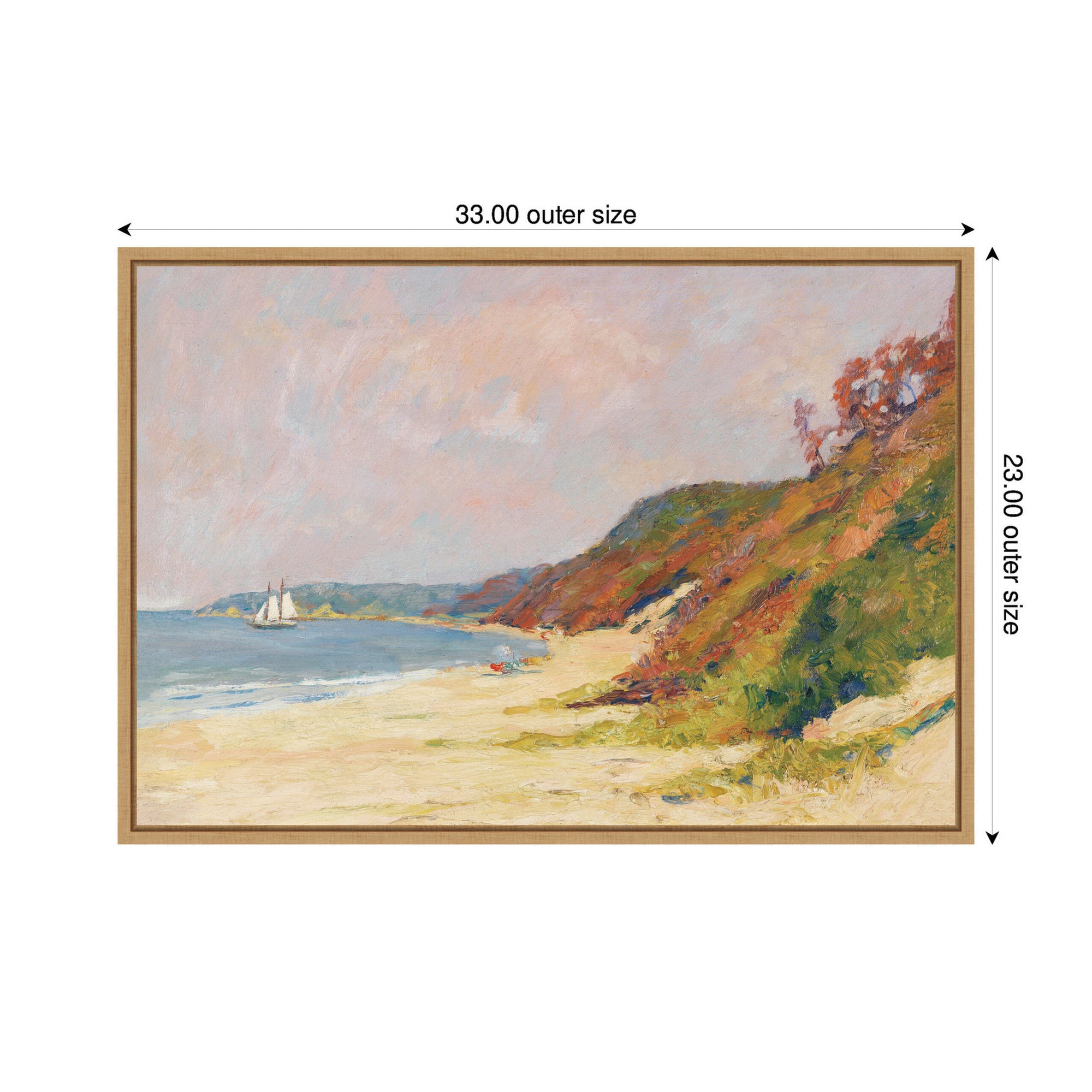 Framed Canvas 33x23 Sylvie Natural 2