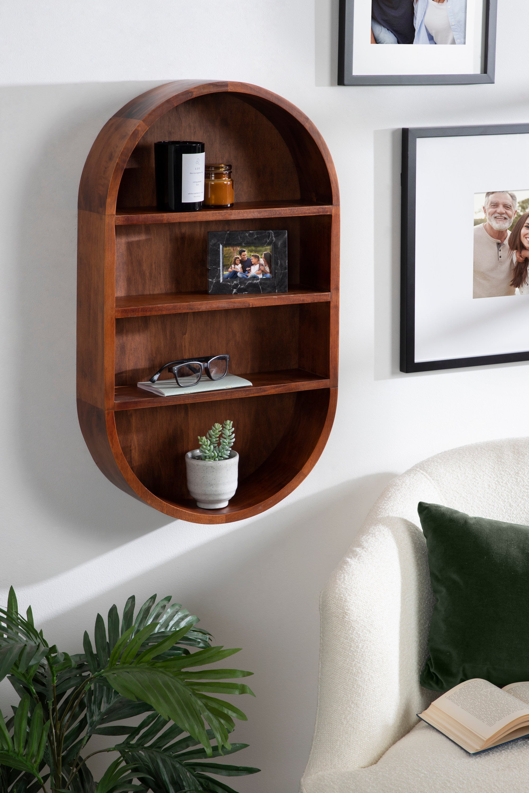 Accent Shelf Walnut Brown 16x28 6