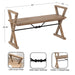 Bench Rustic Brown 43x15x26 2