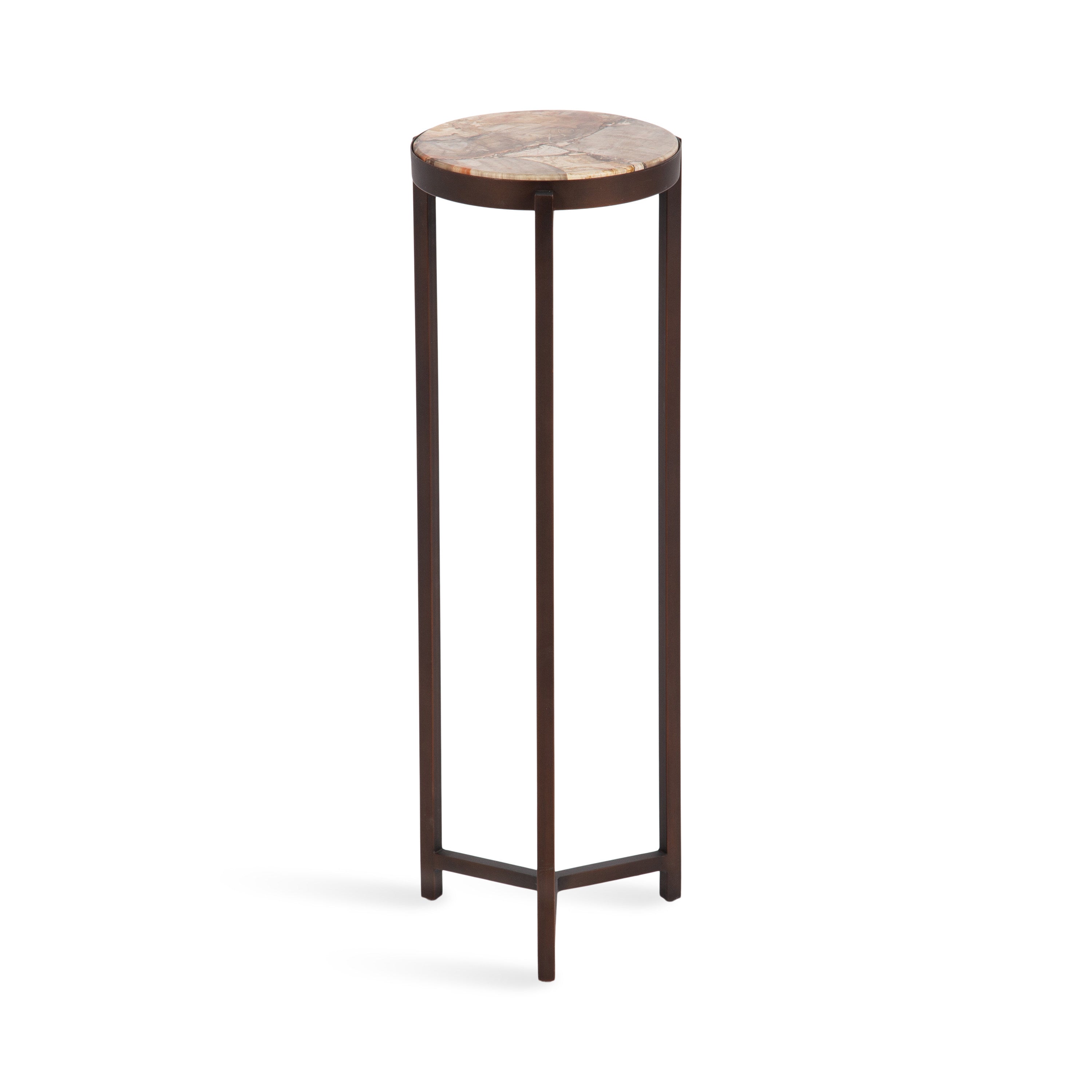 Drink Table Brown Bronze 9x9x23 5