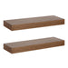 Floating Shelf 2 Piece 24 Inch Rustic Brown 1