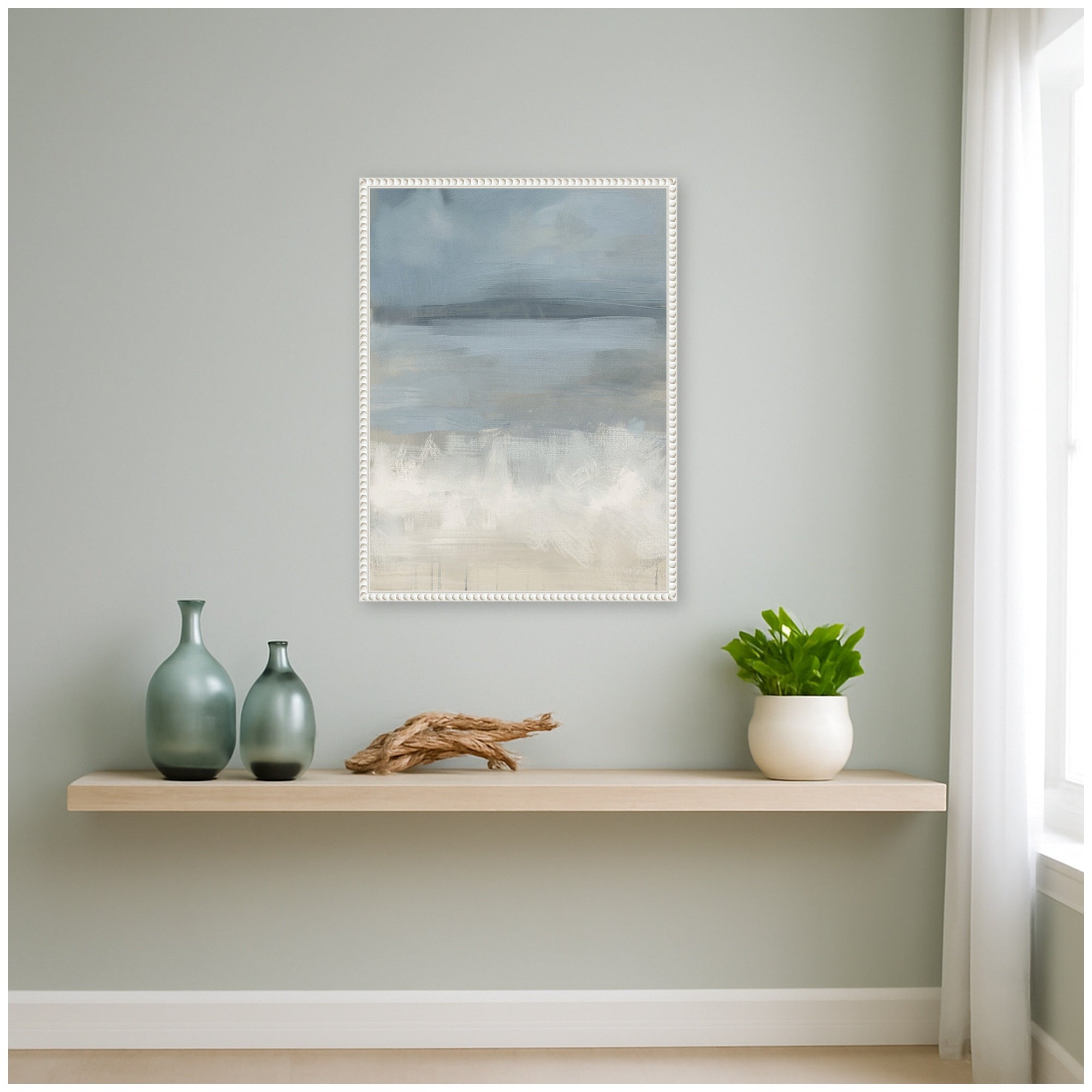 Framed Canvas 18x24 Sylvie Beaded White 7