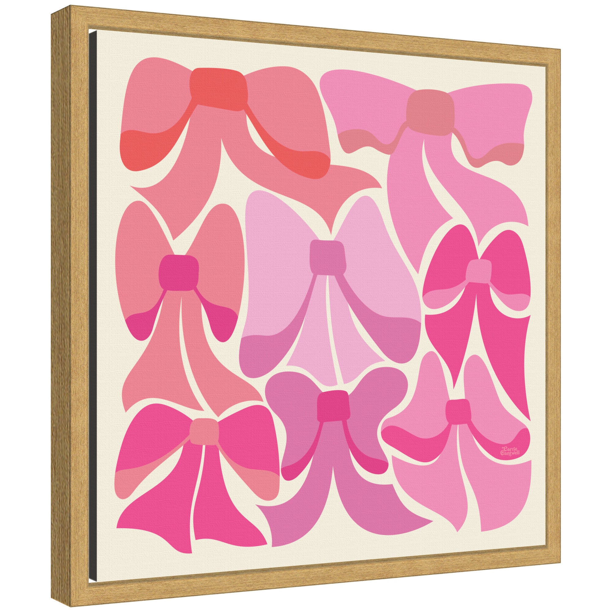 Sylvie Rain Bows 2 Framed Canvas by Carrie Cantwell