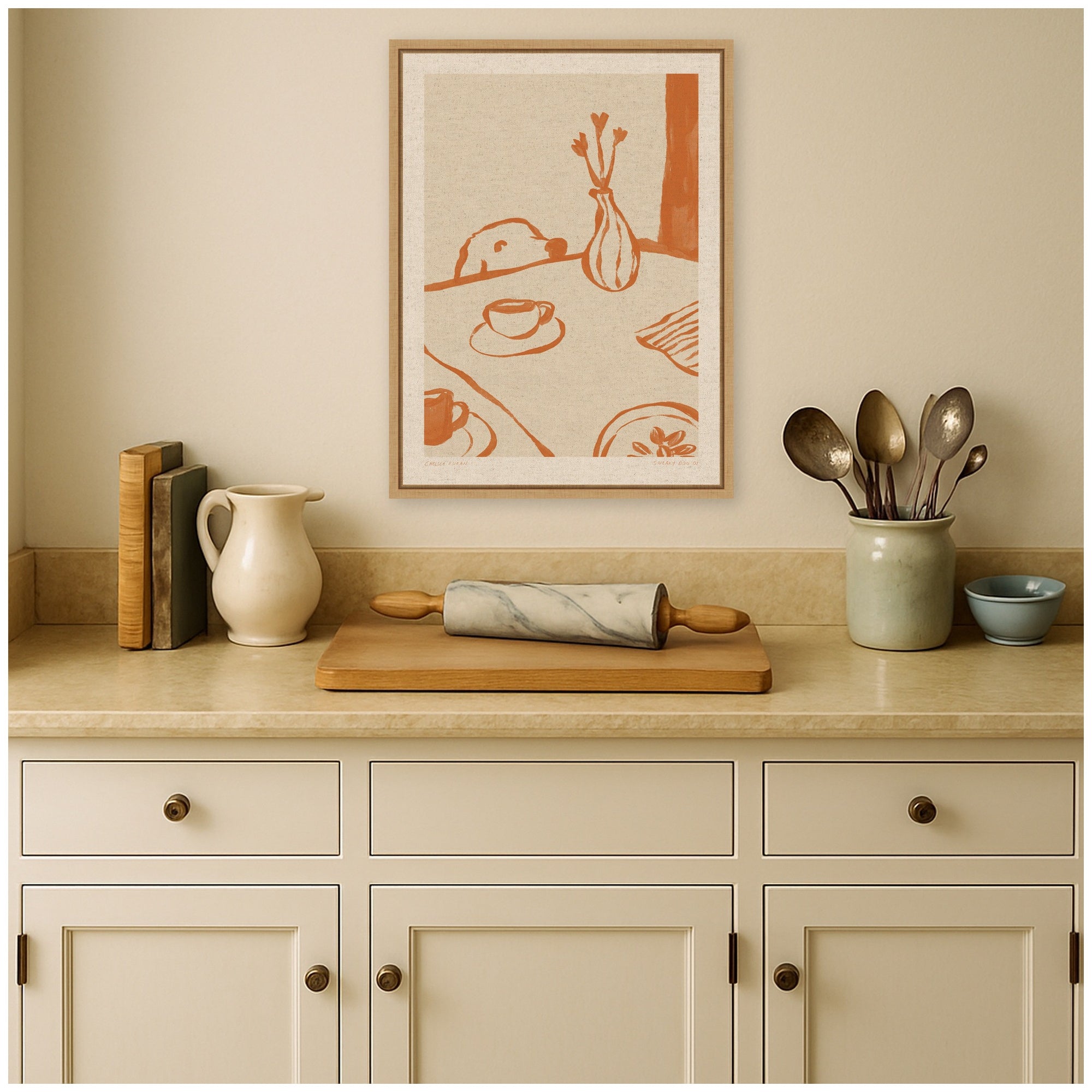 Framed Canvas 18x24 Sylvie Natural 6