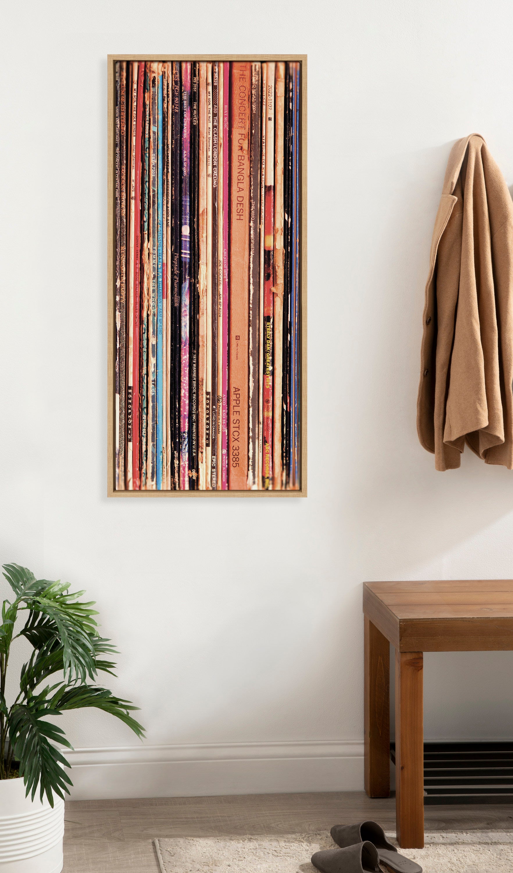 Framed Canvas Sylvie Natural 18x40 5