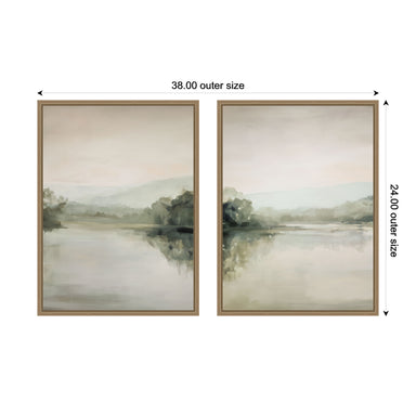 Art Set 2 Piece Set 18x24 Sylvie Dark Gold 2