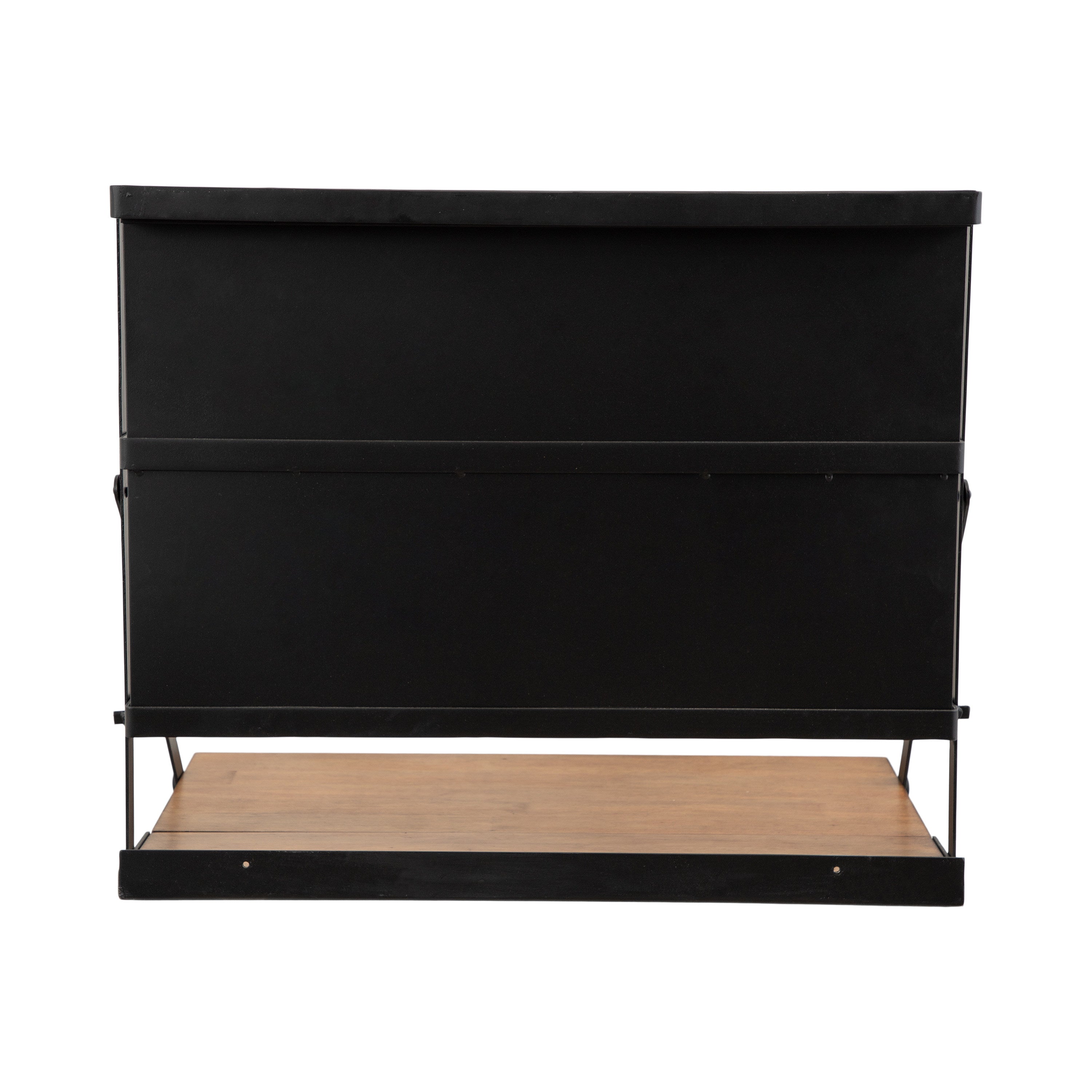 Wall Mounted Desk Rustic Brown Black 27x18x30 5