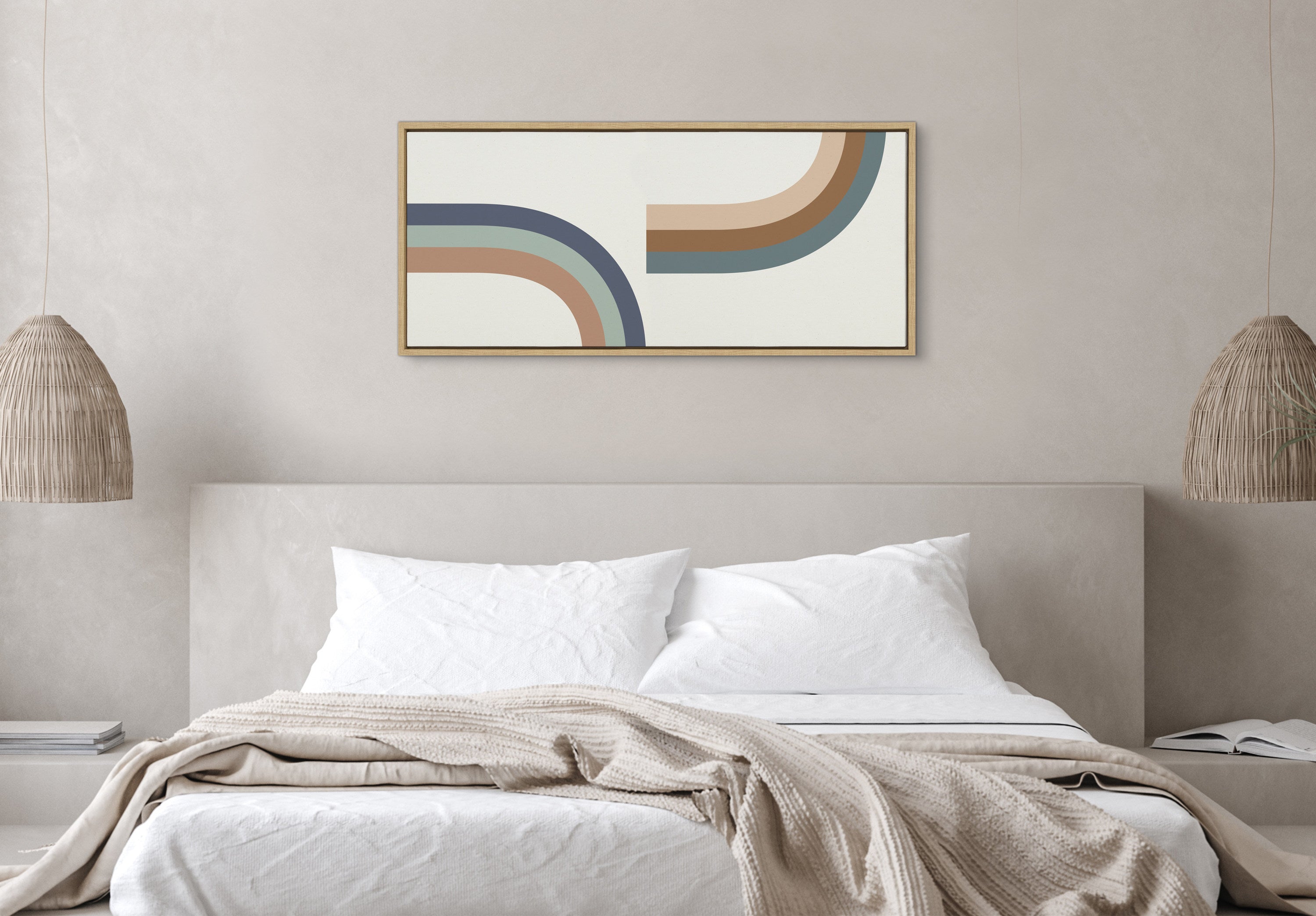 Framed Canvas 18x40 Sylvie Natural 8