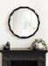 Round Mirror Black 26x26 7