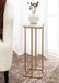 Drink Table White Gold 8x8x22 6