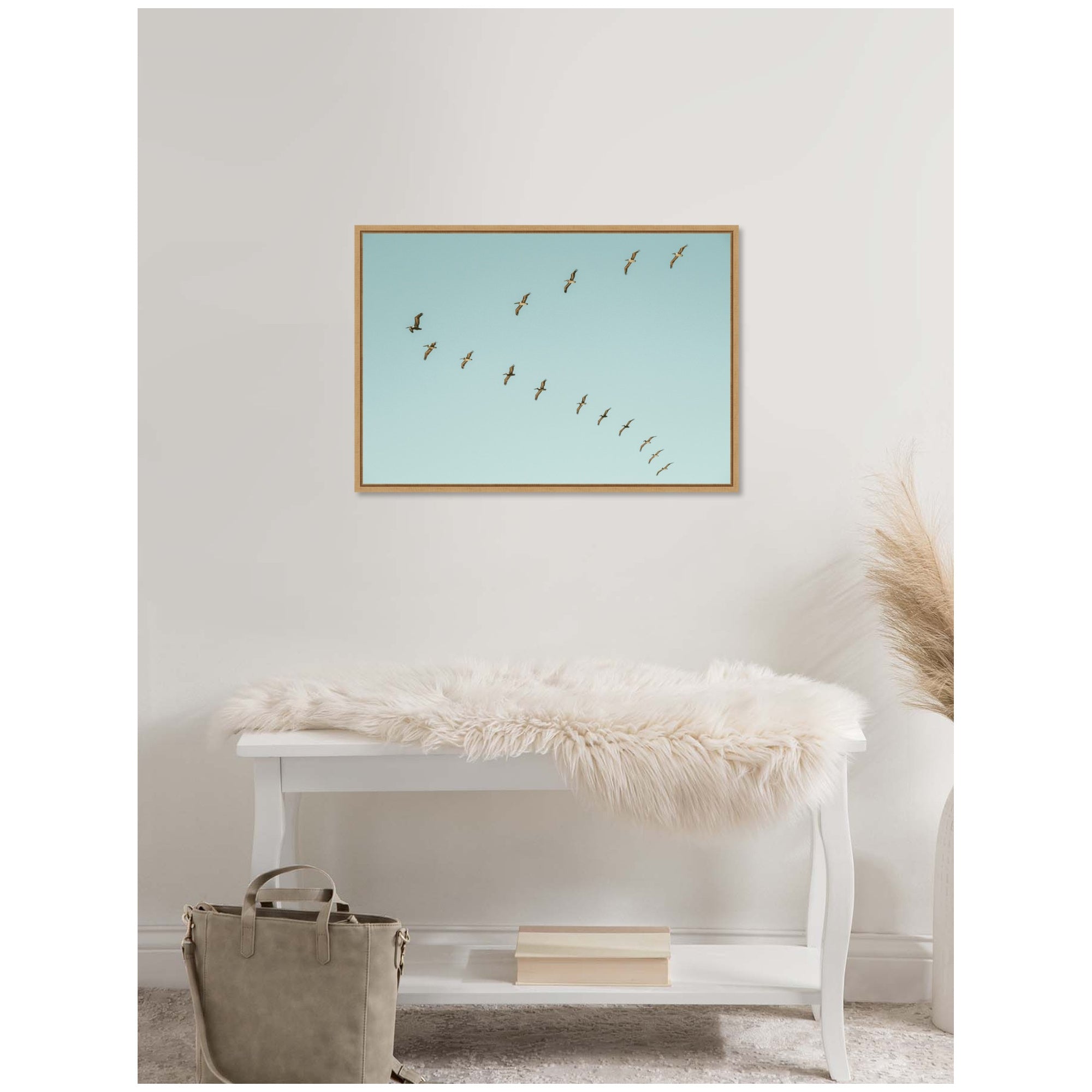 Sylvie Pelican Row #1 Framed Canvas by Alicia Bock